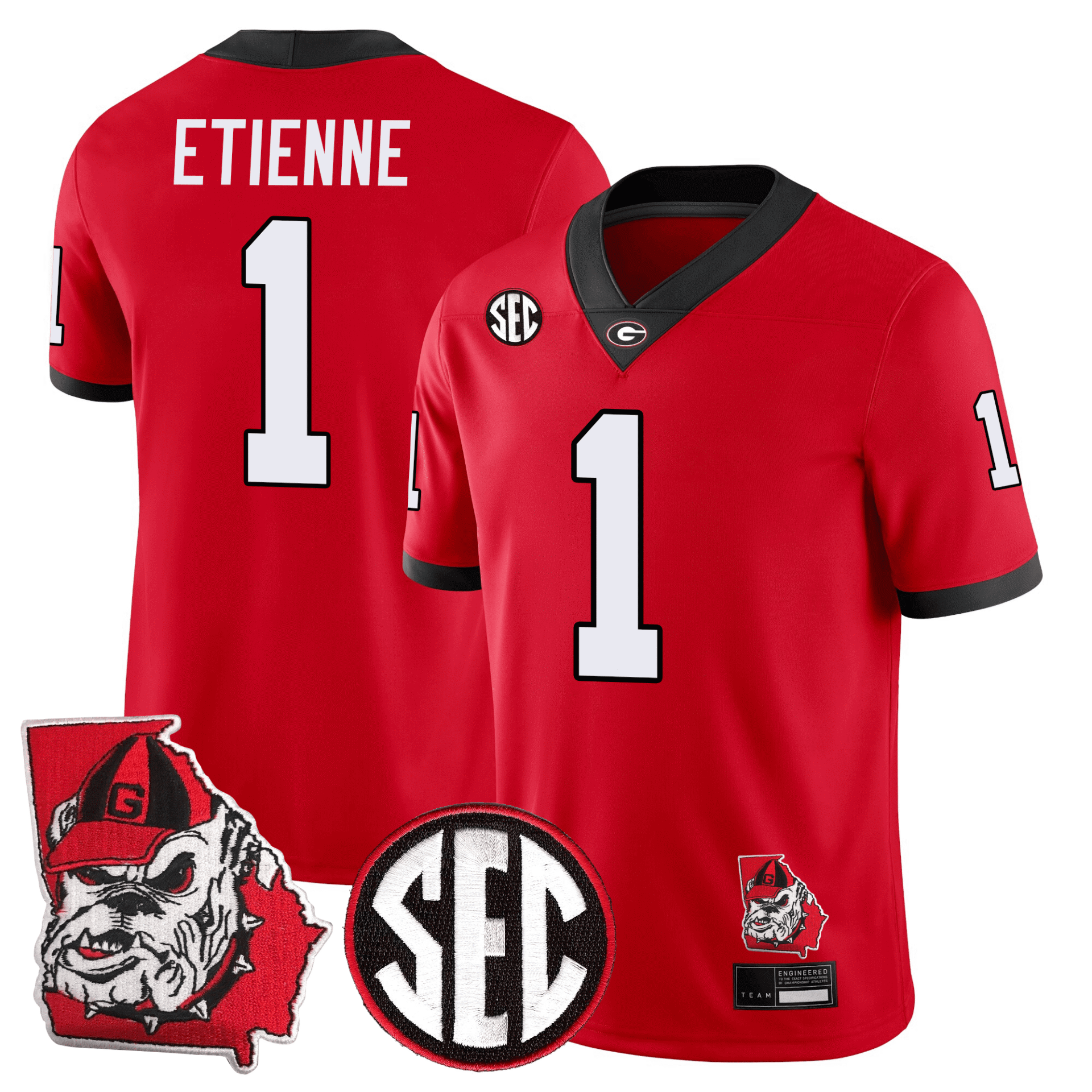Georgia Bulldogs Football 24/25 Jersey - Georgia State Map Patch - Image 7