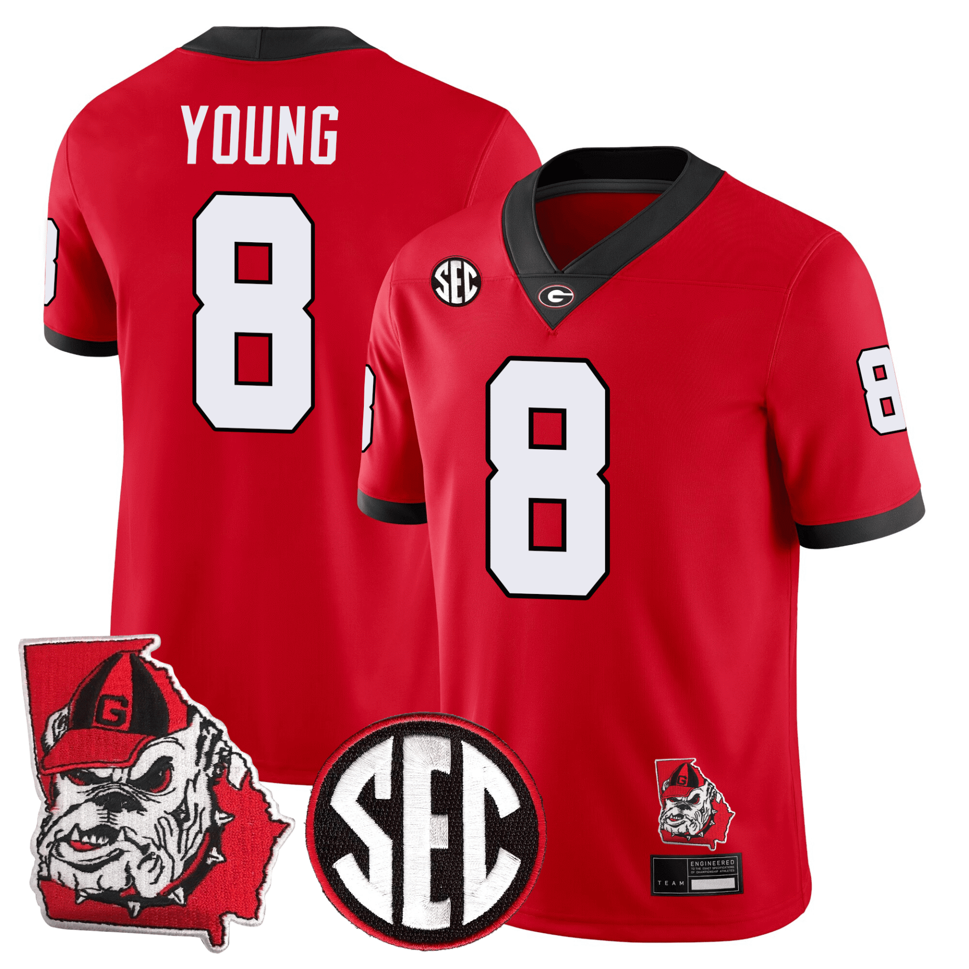 Georgia Bulldogs Football 24/25 Jersey - Georgia State Map Patch - Image 19