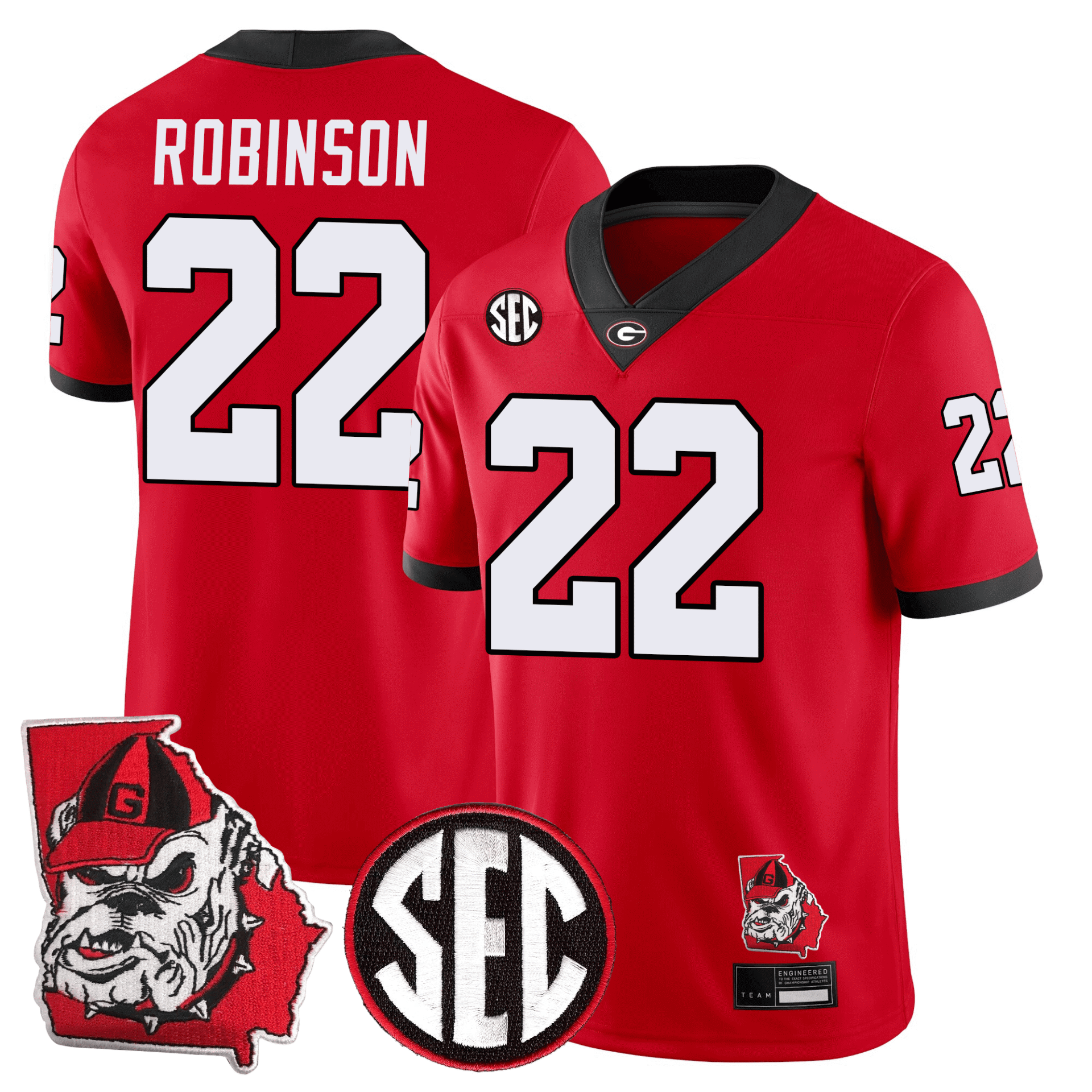 Georgia Bulldogs Football 24/25 Jersey - Georgia State Map Patch - Image 13
