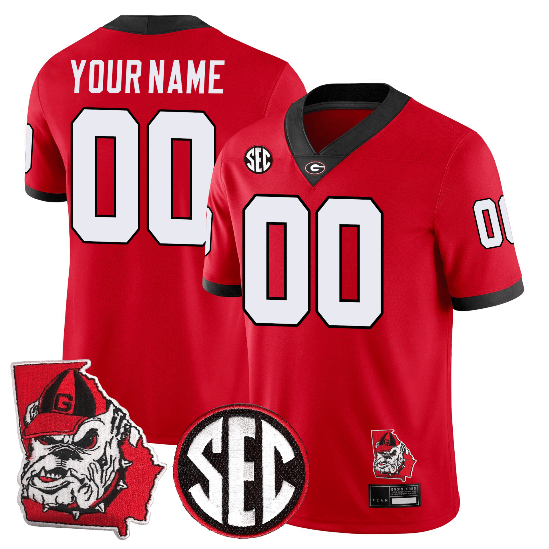 Georgia Bulldogs Football 24/25 Jersey - Georgia State Map Patch - Image 25