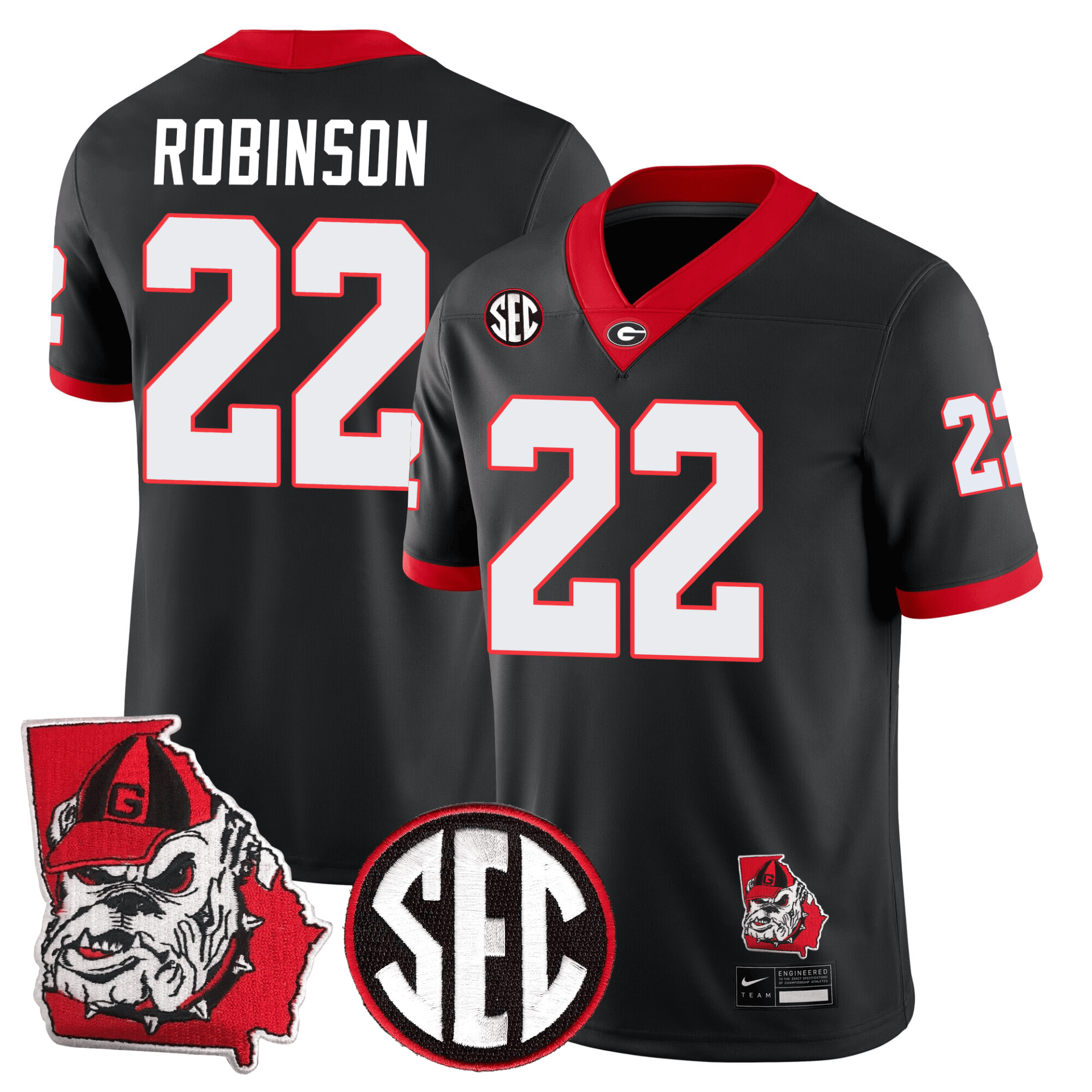 Georgia Bulldogs Football 24/25 Jersey - Georgia State Map Patch - Image 14