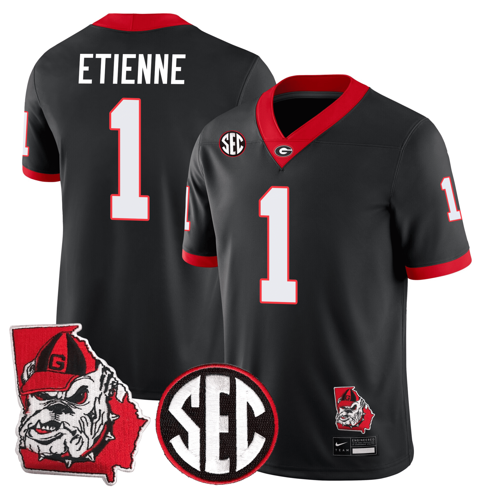 Georgia Bulldogs Football 24/25 Jersey - Georgia State Map Patch - Image 8