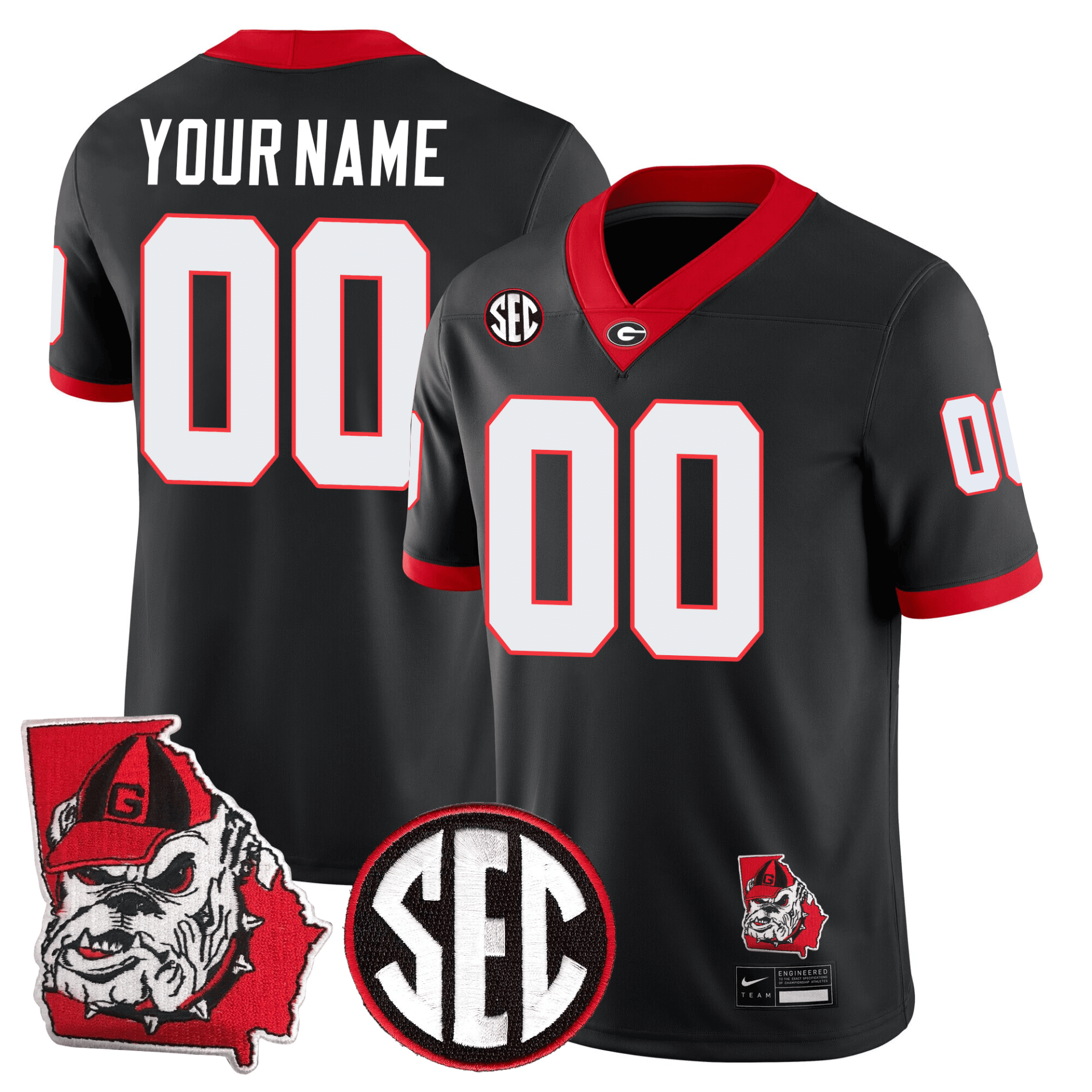 Georgia Bulldogs Football 24/25 Jersey - Georgia State Map Patch - Image 26