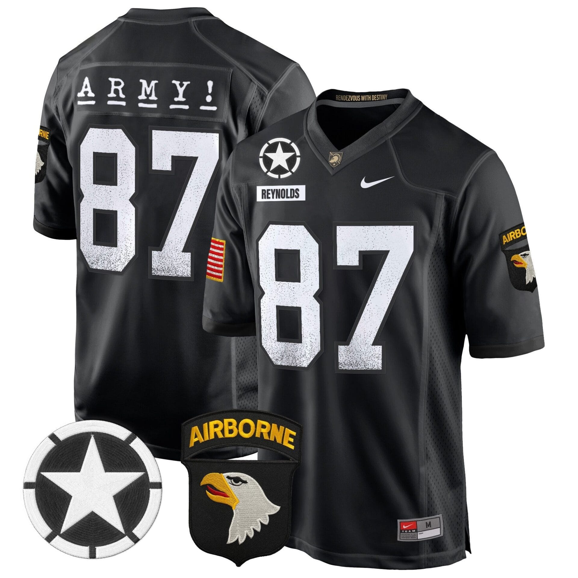 Army Black Knights 101st Airborne Division Patch 2024 Game Jersey - All Stitched - Image 20