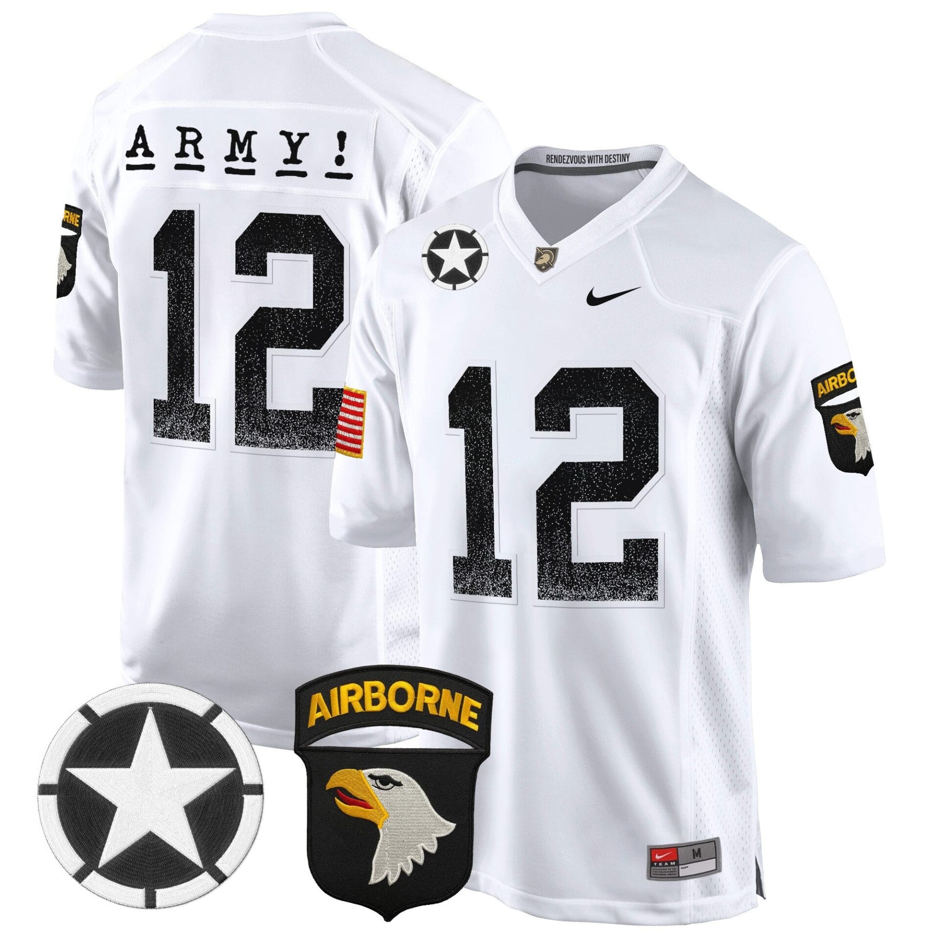 Army Black Knights 101st Airborne Division Patch 2024 Game Jersey - All Stitched - Image 35