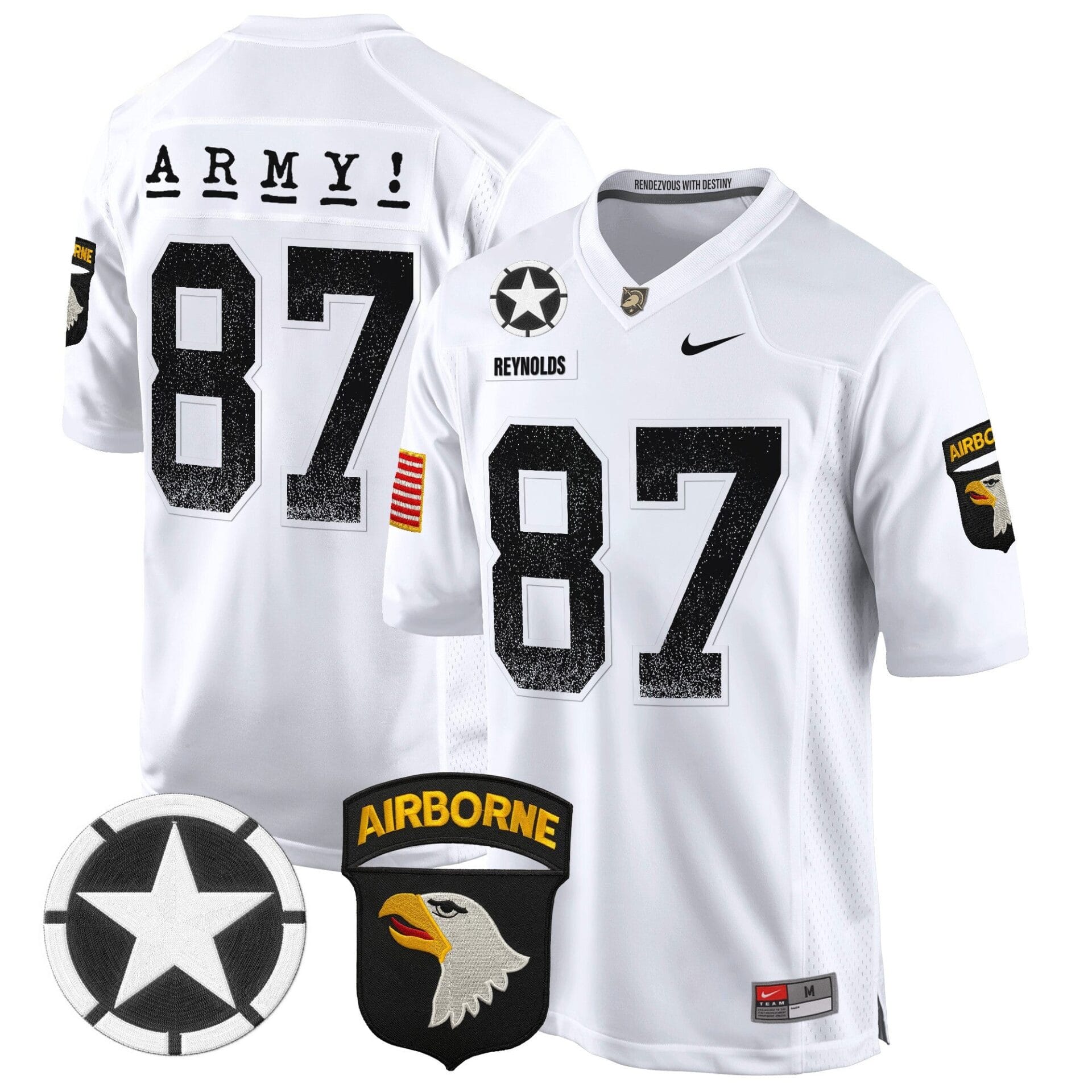 Army Black Knights 101st Airborne Division Patch 2024 Game Jersey - All Stitched - Image 29