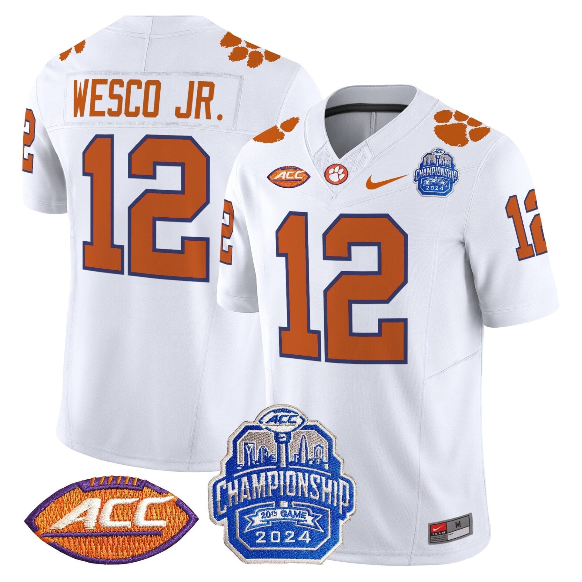 Clemson Tigers 2024 ACC Championship Patch Vapor Limited Jersey - All Stitched - Image 39