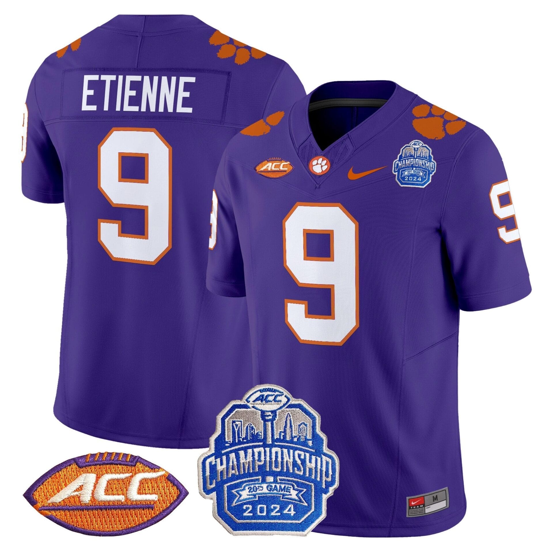 Clemson Tigers 2024 ACC Championship Patch Vapor Limited Jersey - All Stitched - Image 51