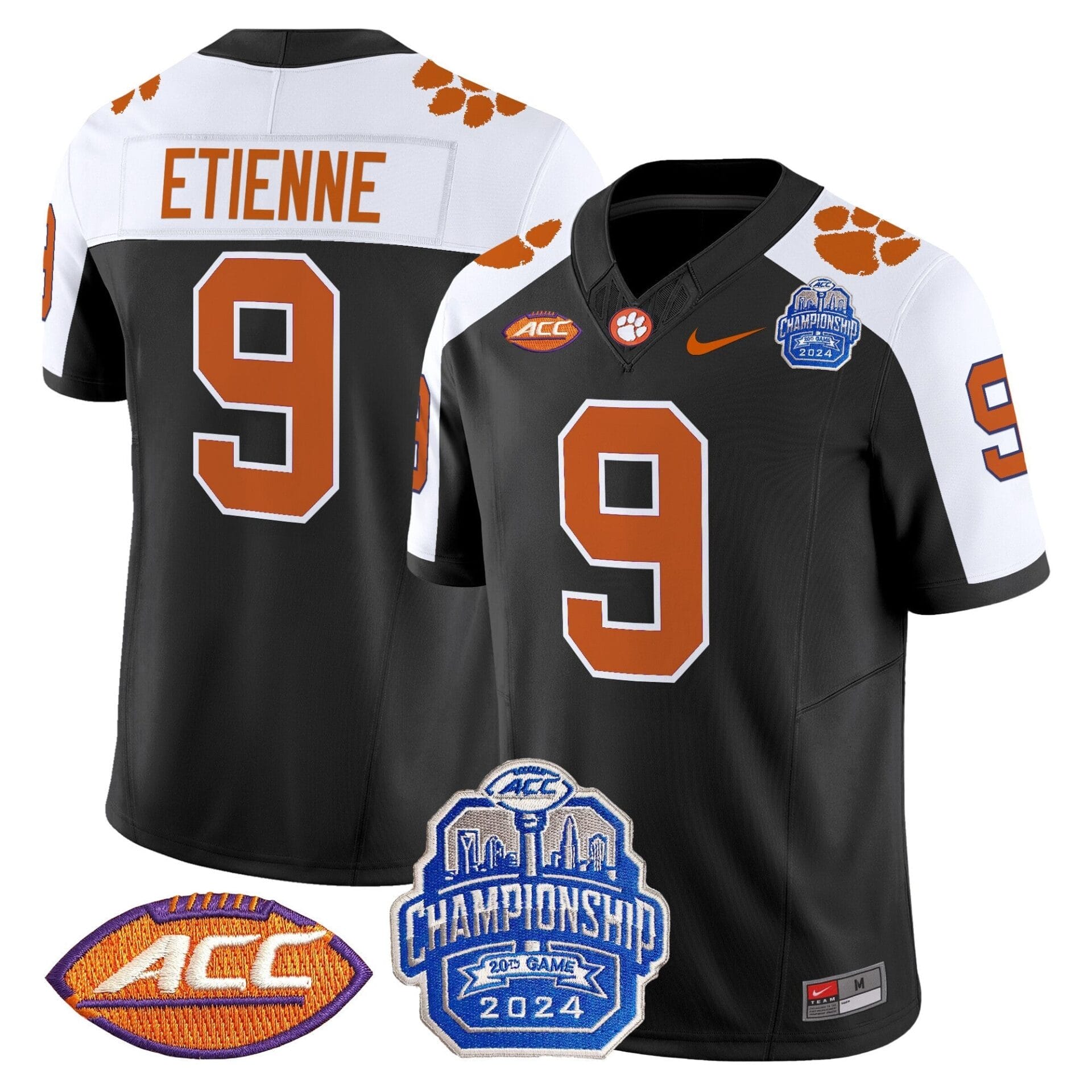Clemson Tigers 2024 ACC Championship Patch Vapor Limited Jersey - All Stitched - Image 15