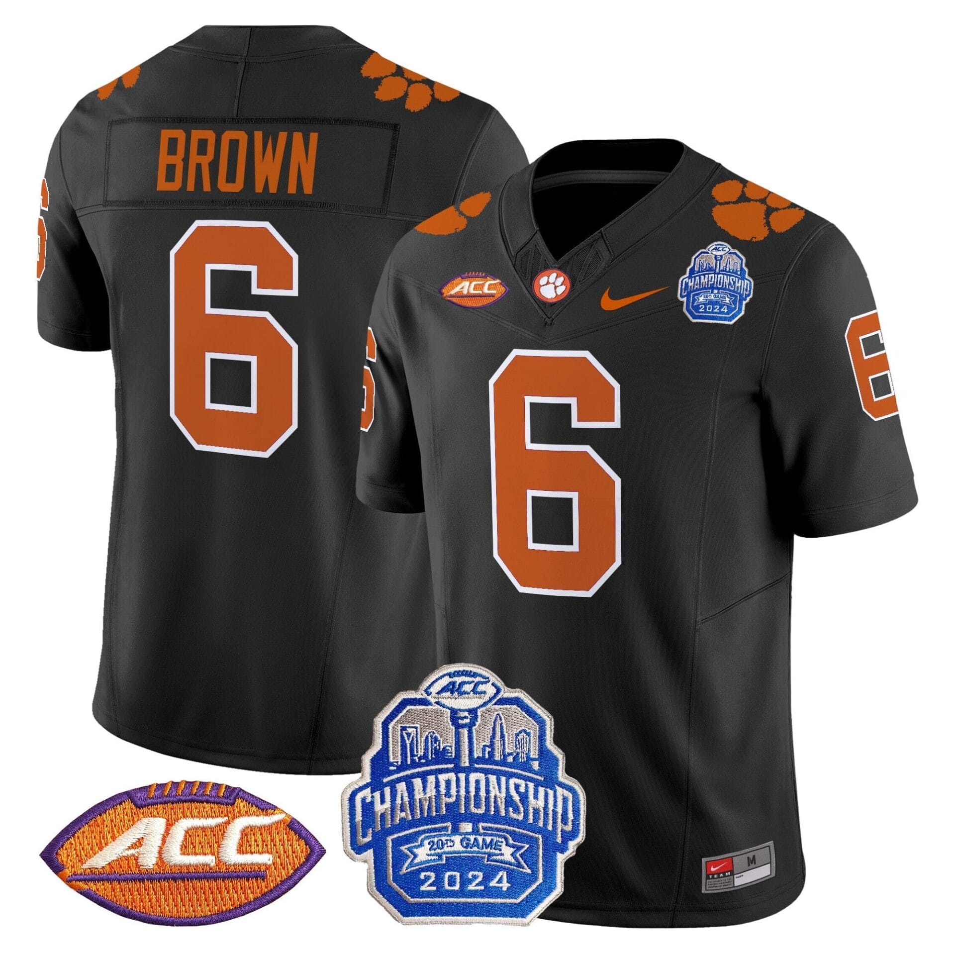 Clemson Tigers 2024 ACC Championship Patch Vapor Limited Jersey - All Stitched - Image 34