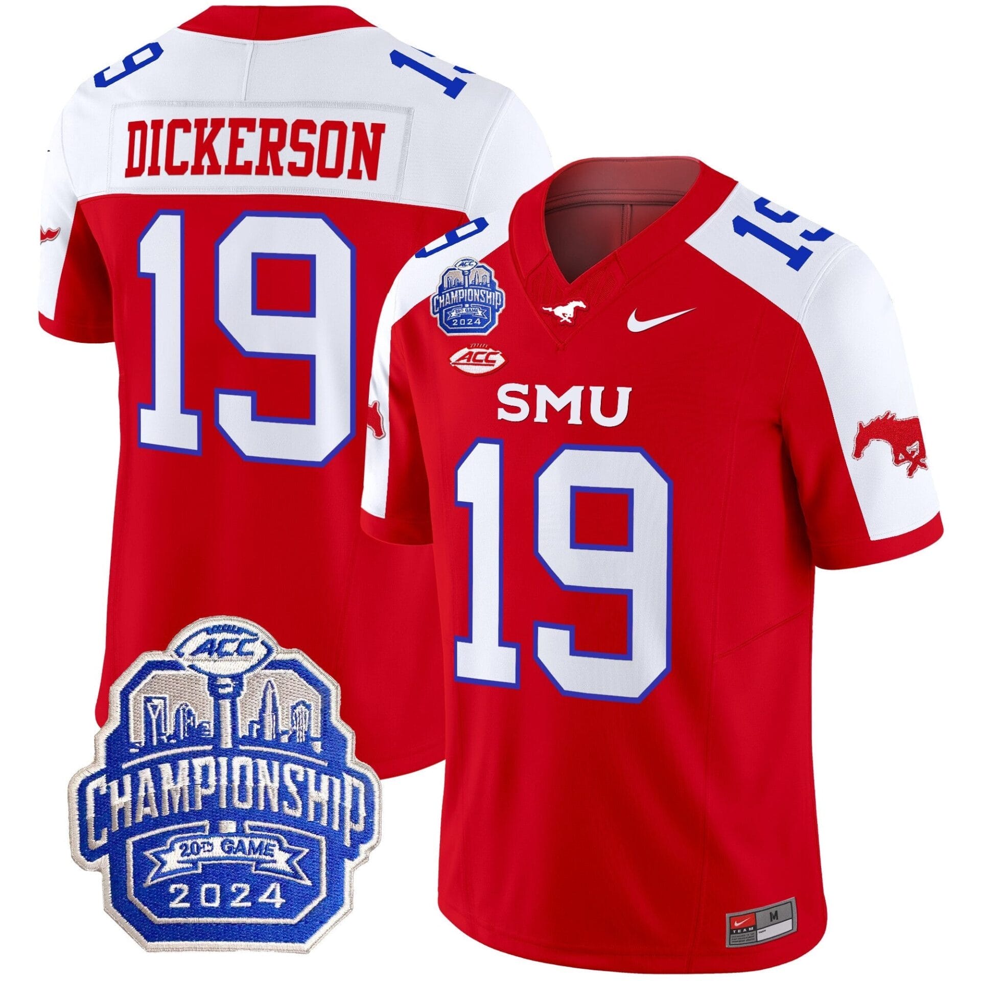 SMU Mustangs 2024 ACC Championship Patch Vapor Limited Jersey - All Stitched - Image 19