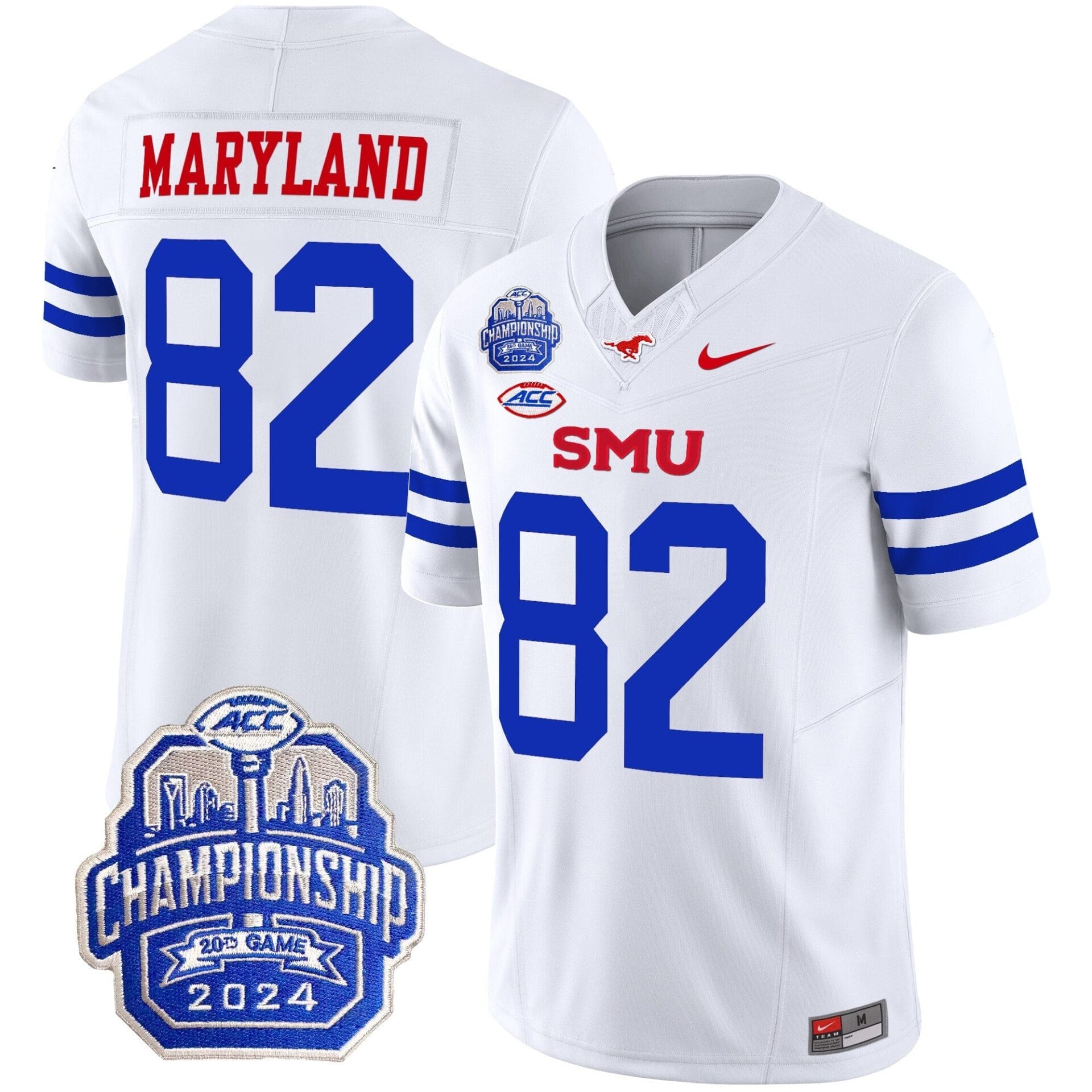 SMU Mustangs 2024 ACC Championship Patch Vapor Limited Jersey - All Stitched - Image 45