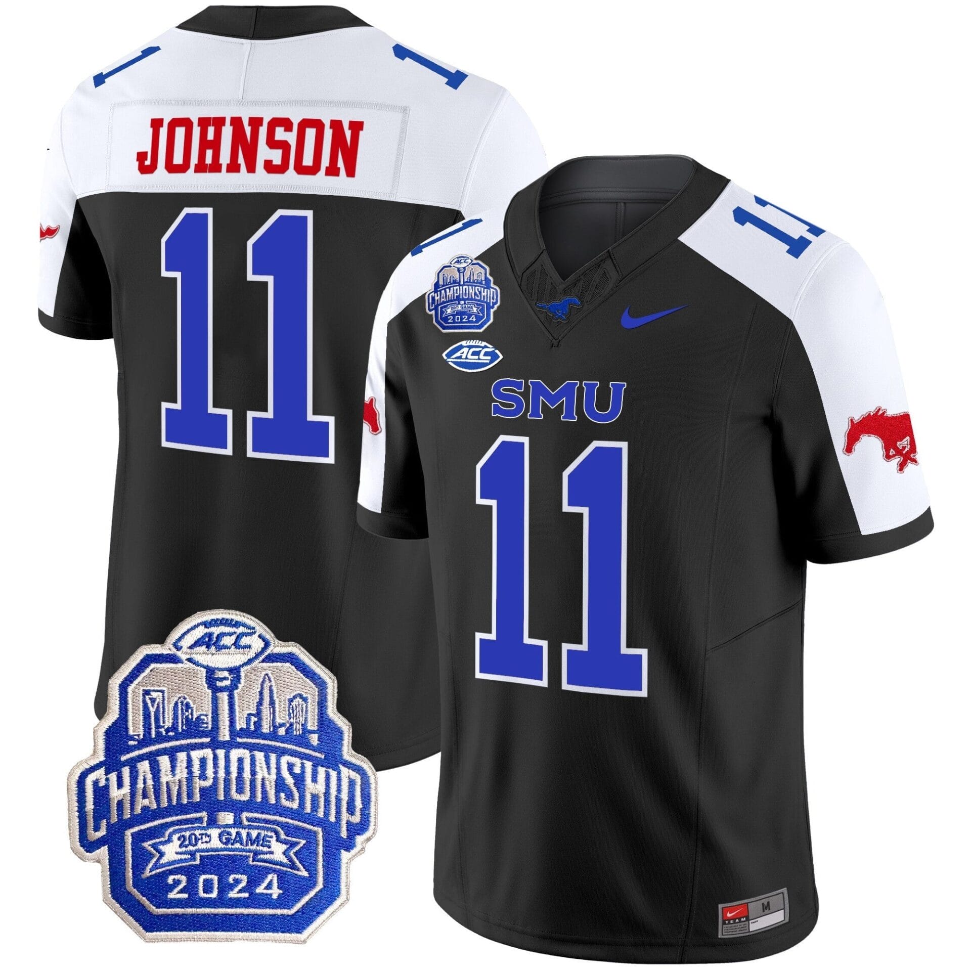 SMU Mustangs 2024 ACC Championship Patch Vapor Limited Jersey - All Stitched - Image 4