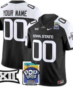 Alternative view of Iowa State Cyclones 2025 PopTarts Bowl Patch Vapor Limited Custom Jersey - All Stitched