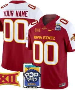 Iowa State Cyclones 2025 PopTarts Bowl Patch Vapor Limited Custom Jersey - All Stitched