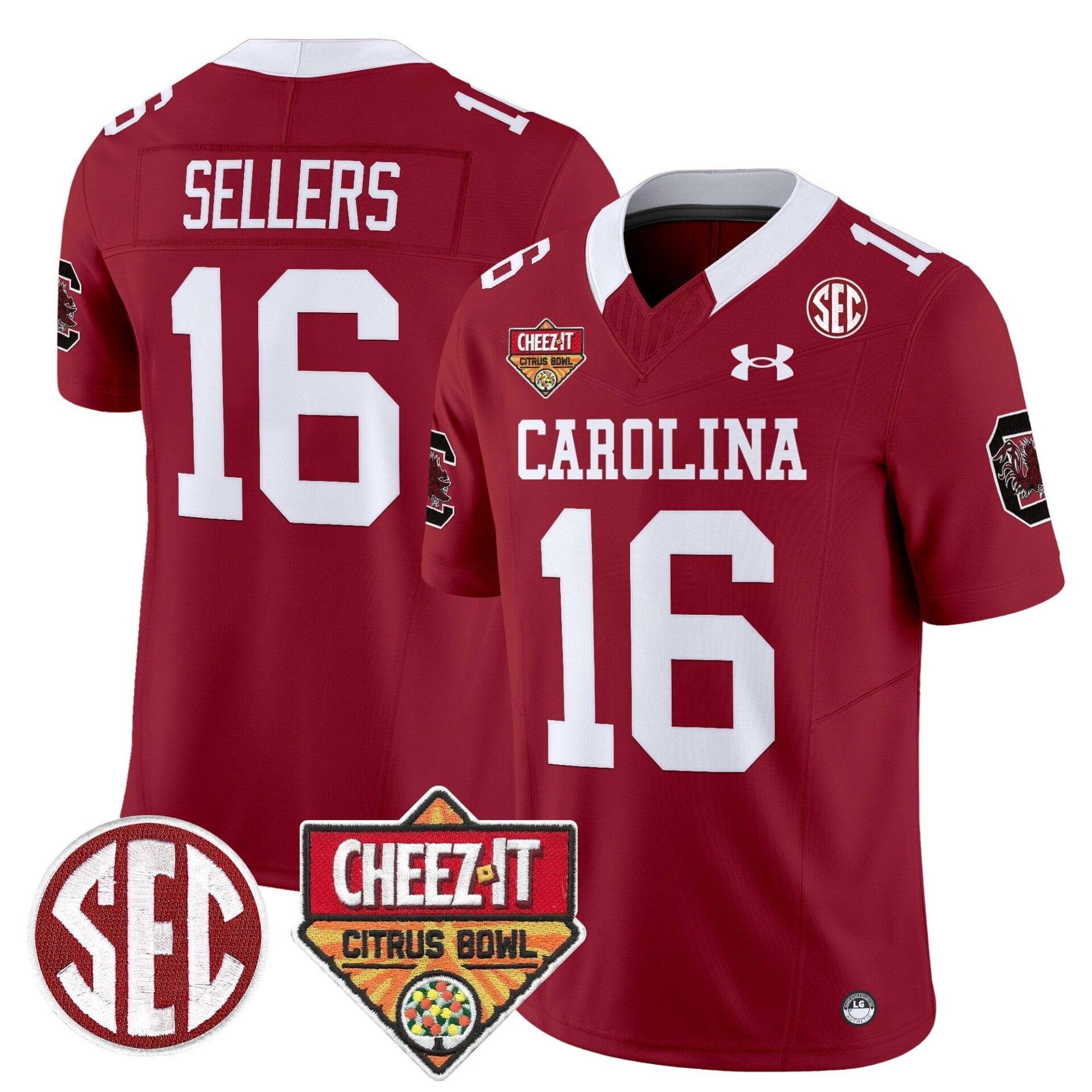 South Carolina Gamecocks 1980 Throwback Cheez-It Citrus Bowl Patch Vapor Limited Jersey - All Stitched - Image 2
