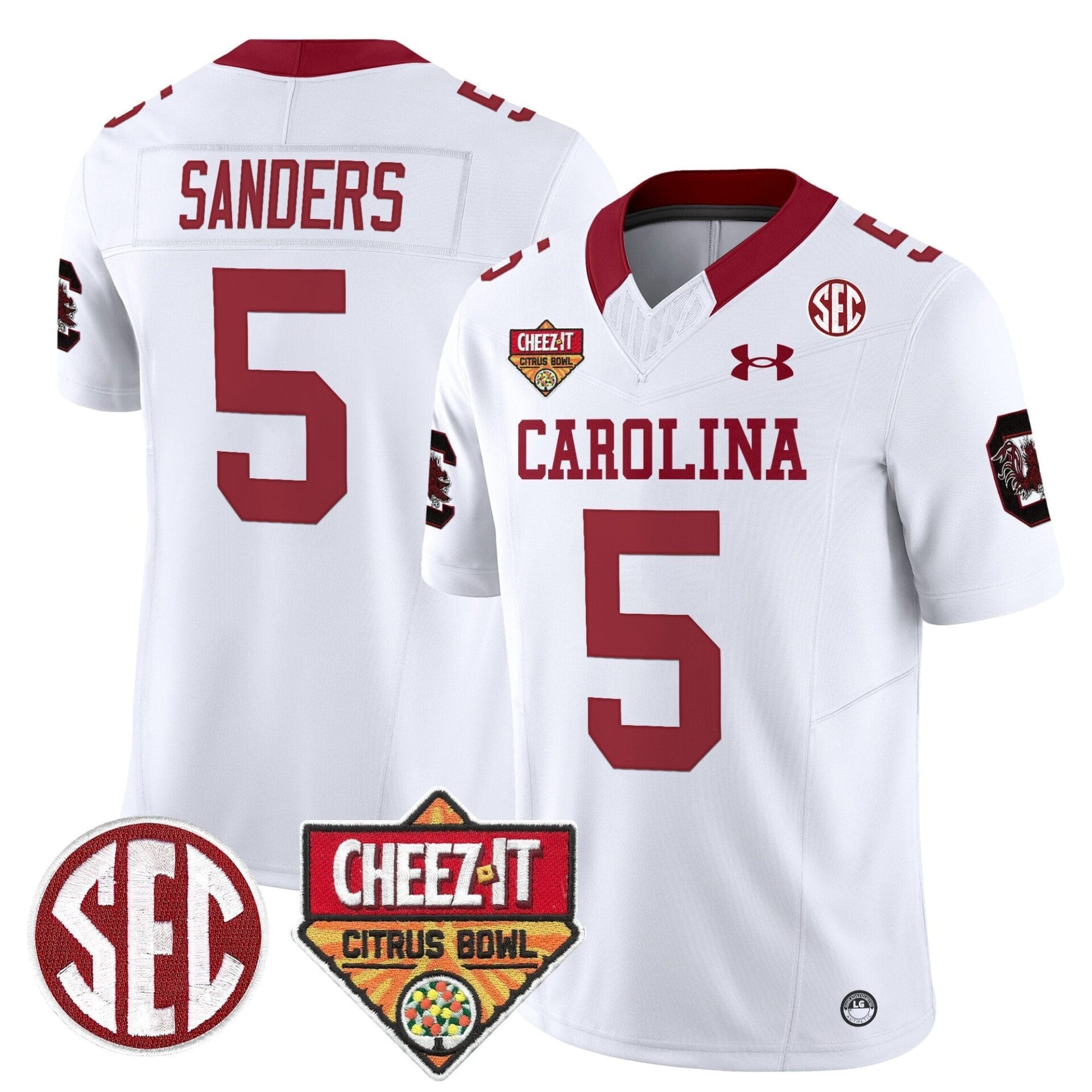 South Carolina Gamecocks 1980 Throwback Cheez-It Citrus Bowl Patch Vapor Limited Jersey - All Stitched - Image 19