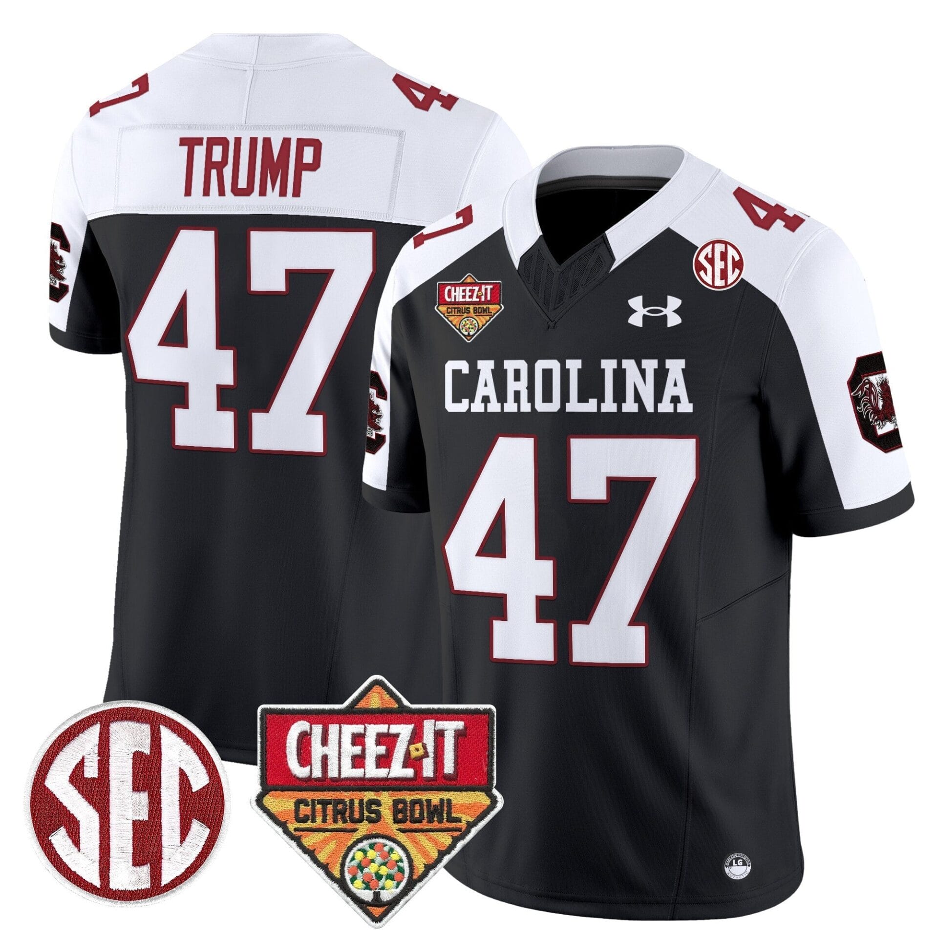 South Carolina Gamecocks 1980 Throwback Cheez-It Citrus Bowl Patch Vapor Limited Jersey - All Stitched - Image 39