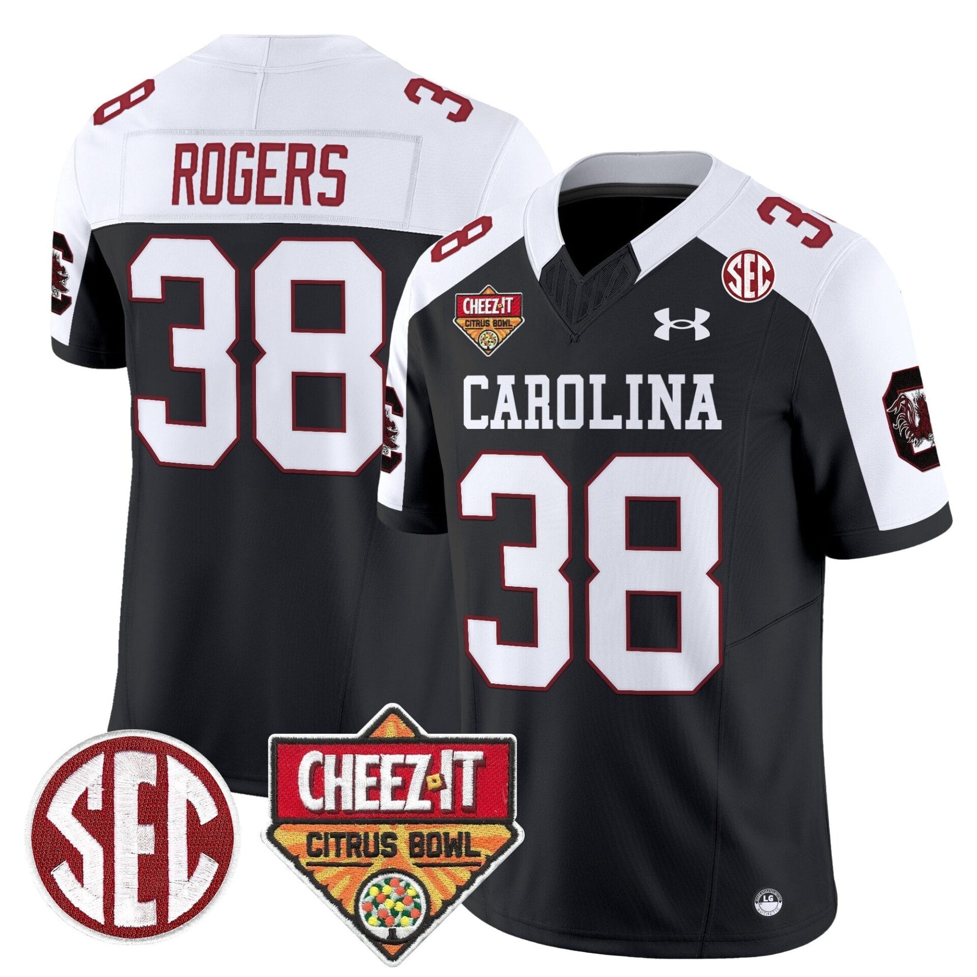 South Carolina Gamecocks 1980 Throwback Cheez-It Citrus Bowl Patch Vapor Limited Jersey - All Stitched - Image 33