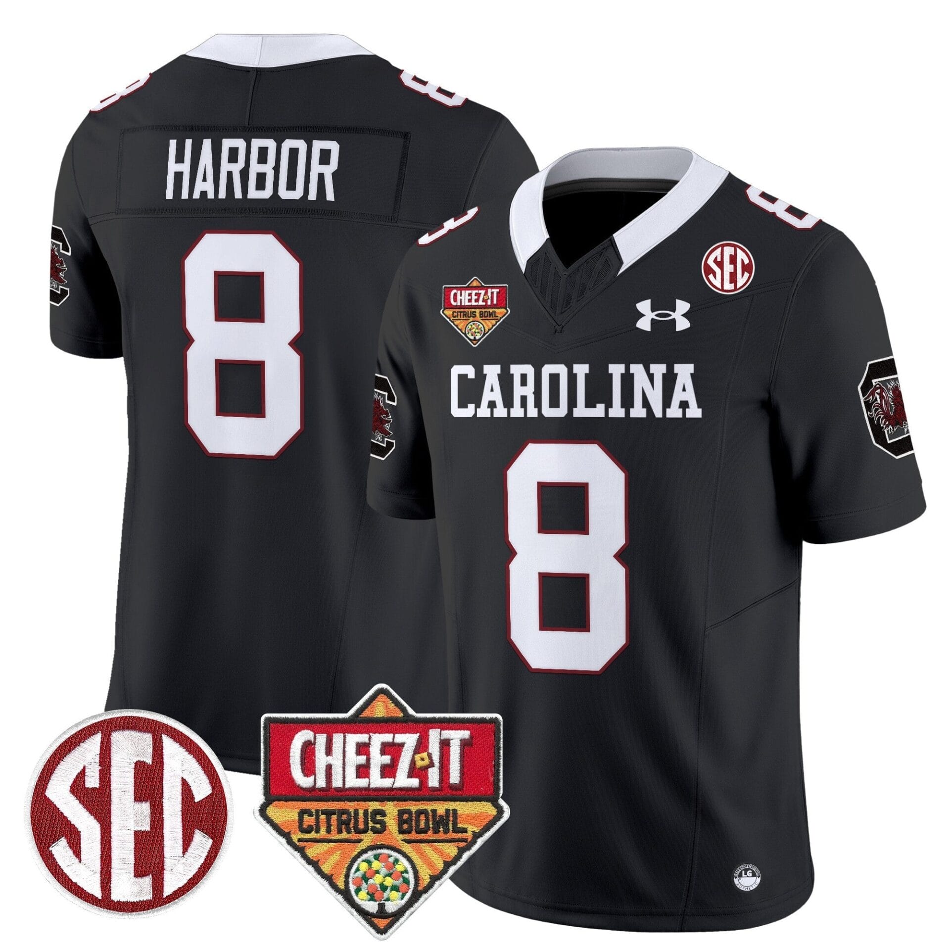 South Carolina Gamecocks 1980 Throwback Cheez-It Citrus Bowl Patch Vapor Limited Jersey - All Stitched - Image 13