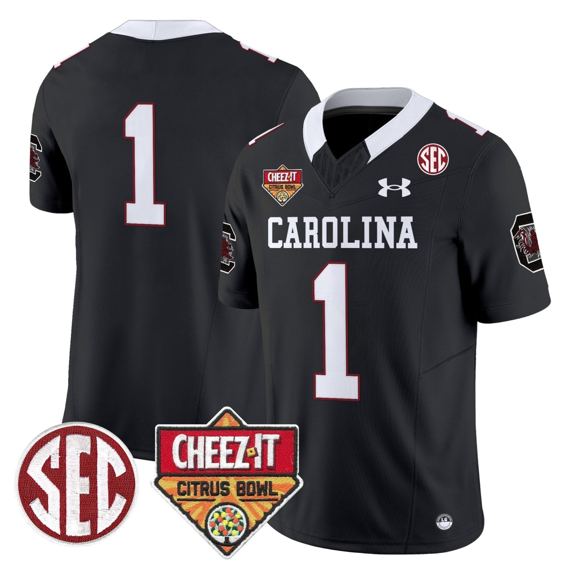 South Carolina Gamecocks 1980 Throwback Cheez-It Citrus Bowl Patch Vapor Limited Jersey - All Stitched - Image 16