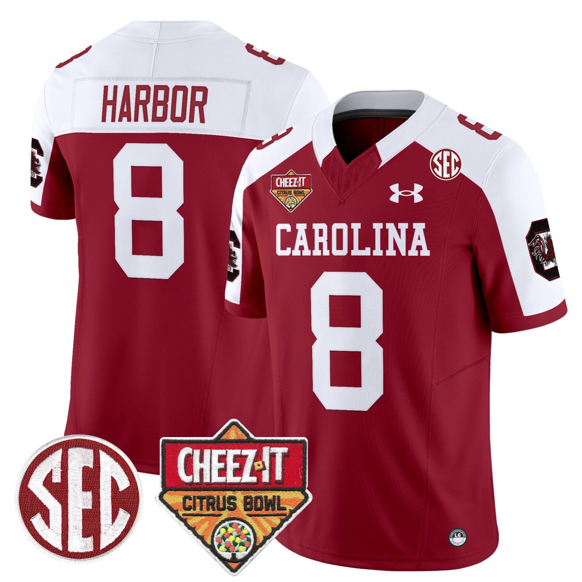 South Carolina Gamecocks 1980 Throwback Cheez-It Citrus Bowl Patch Vapor Limited Jersey - All Stitched - Image 29