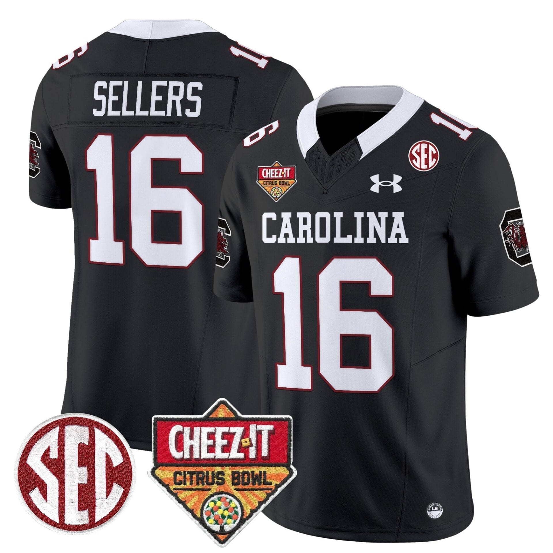 South Carolina Gamecocks 1980 Throwback Cheez-It Citrus Bowl Patch Vapor Limited Jersey - All Stitched - Image 10