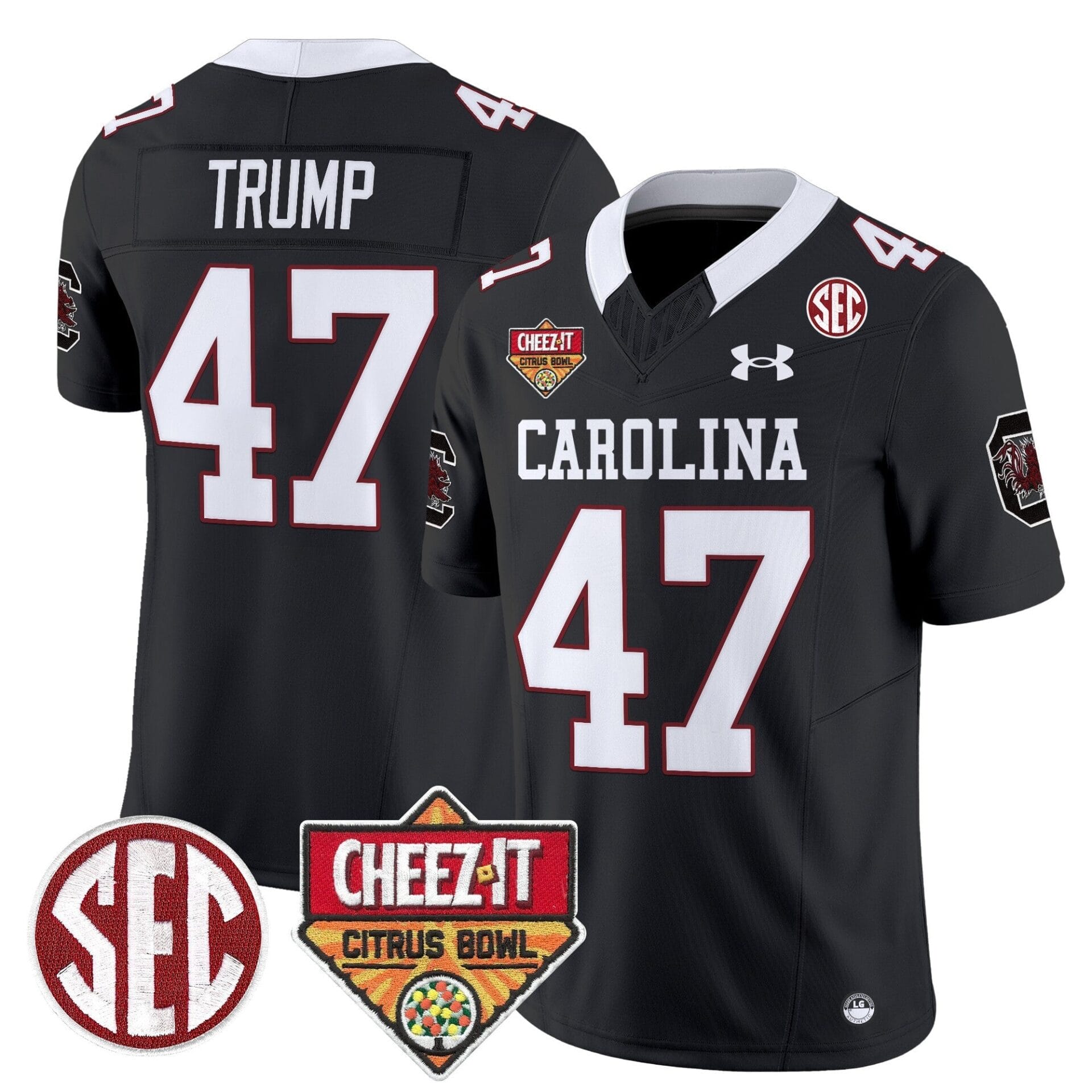 South Carolina Gamecocks 1980 Throwback Cheez-It Citrus Bowl Patch Vapor Limited Jersey - All Stitched - Image 15