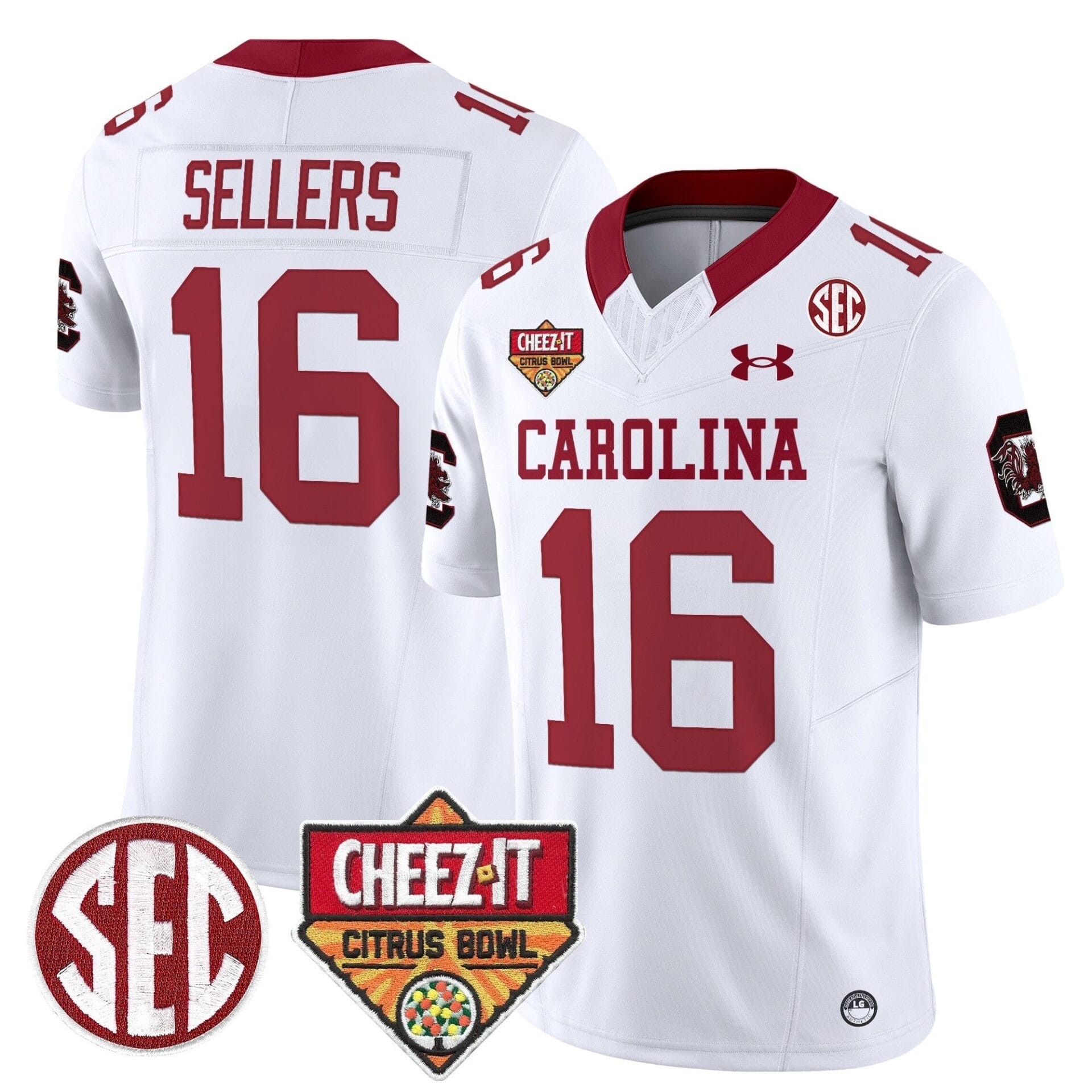 South Carolina Gamecocks 1980 Throwback Cheez-It Citrus Bowl Patch Vapor Limited Jersey - All Stitched - Image 18