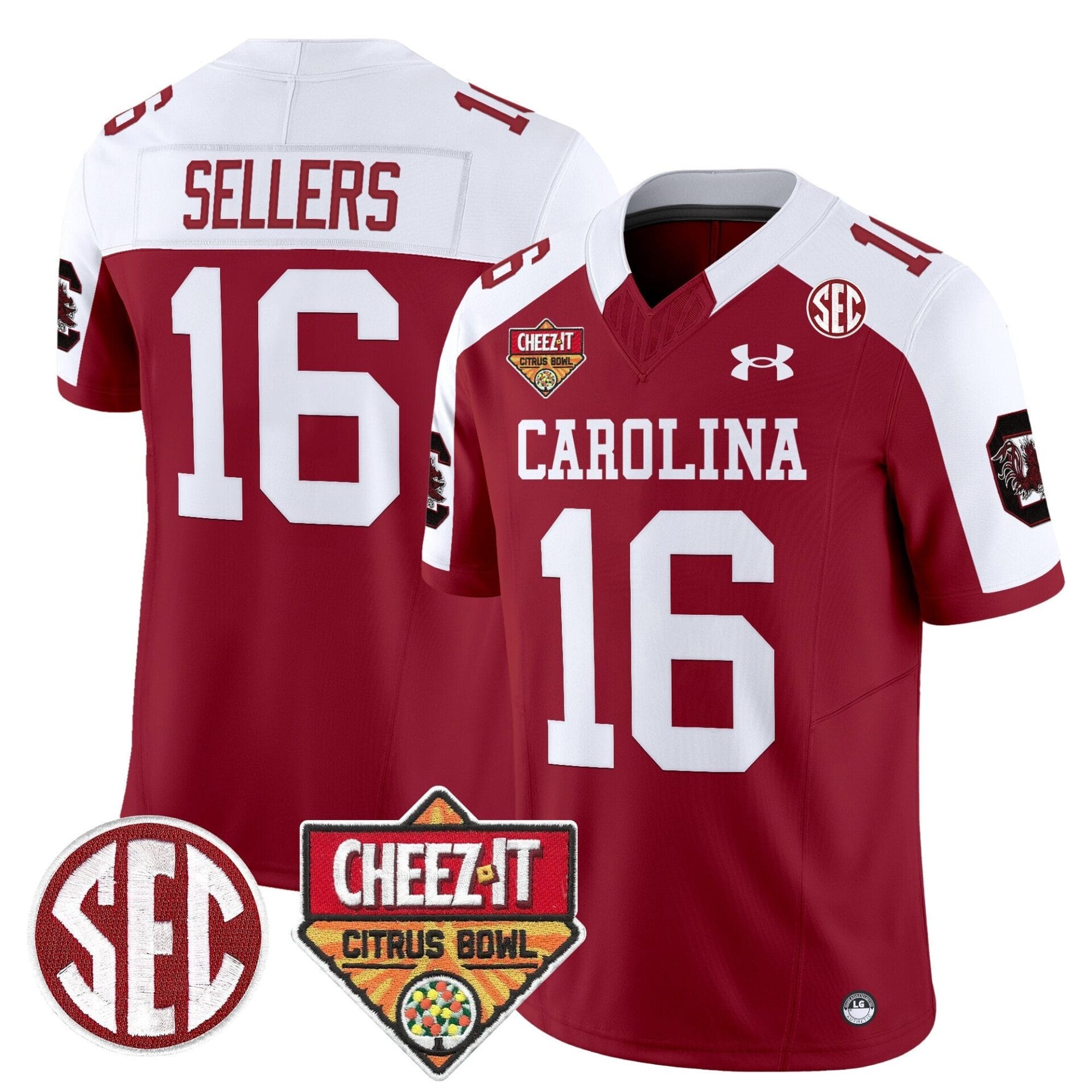 South Carolina Gamecocks 1980 Throwback Cheez-It Citrus Bowl Patch Vapor Limited Jersey - All Stitched - Image 26