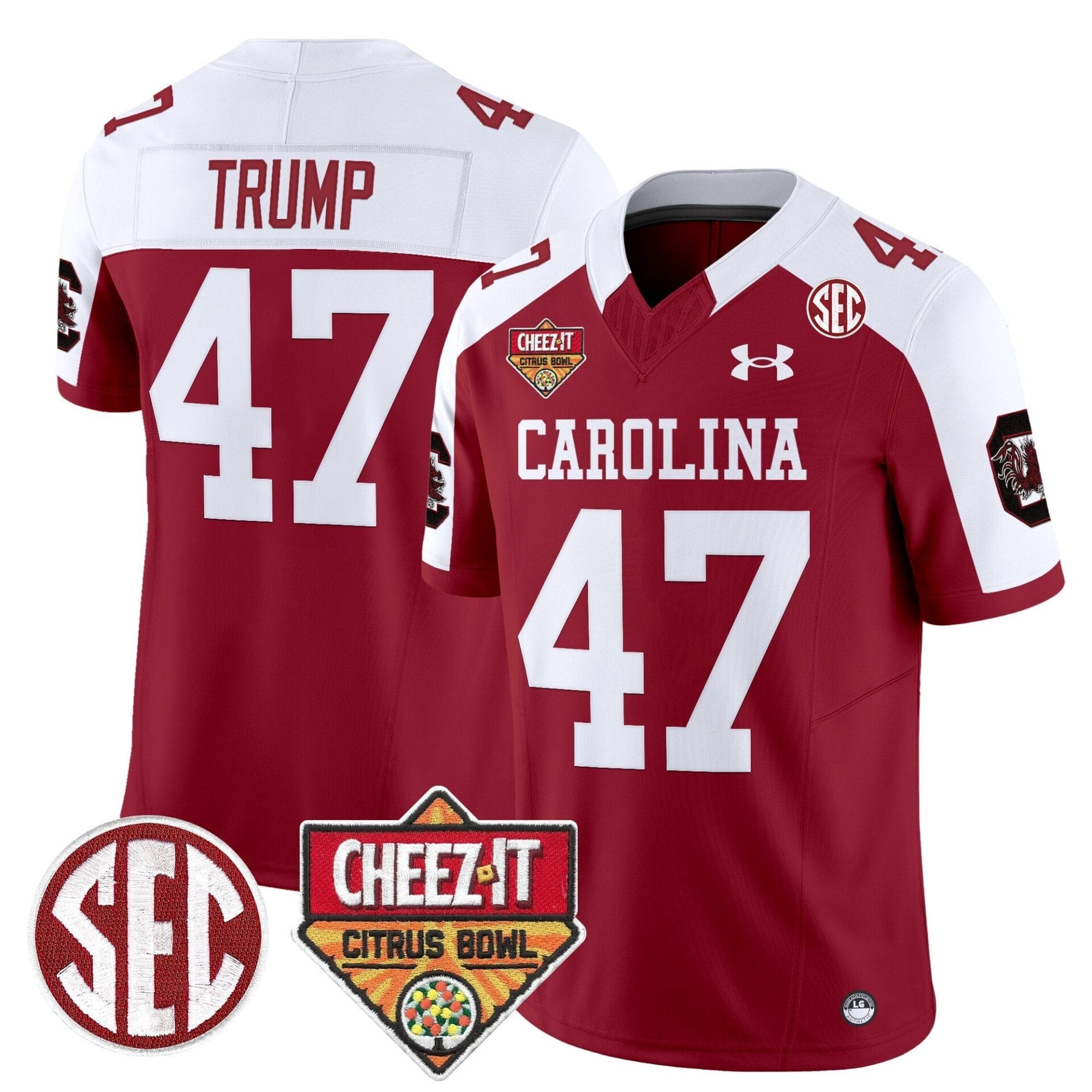 South Carolina Gamecocks 1980 Throwback Cheez-It Citrus Bowl Patch Vapor Limited Jersey - All Stitched - Image 31