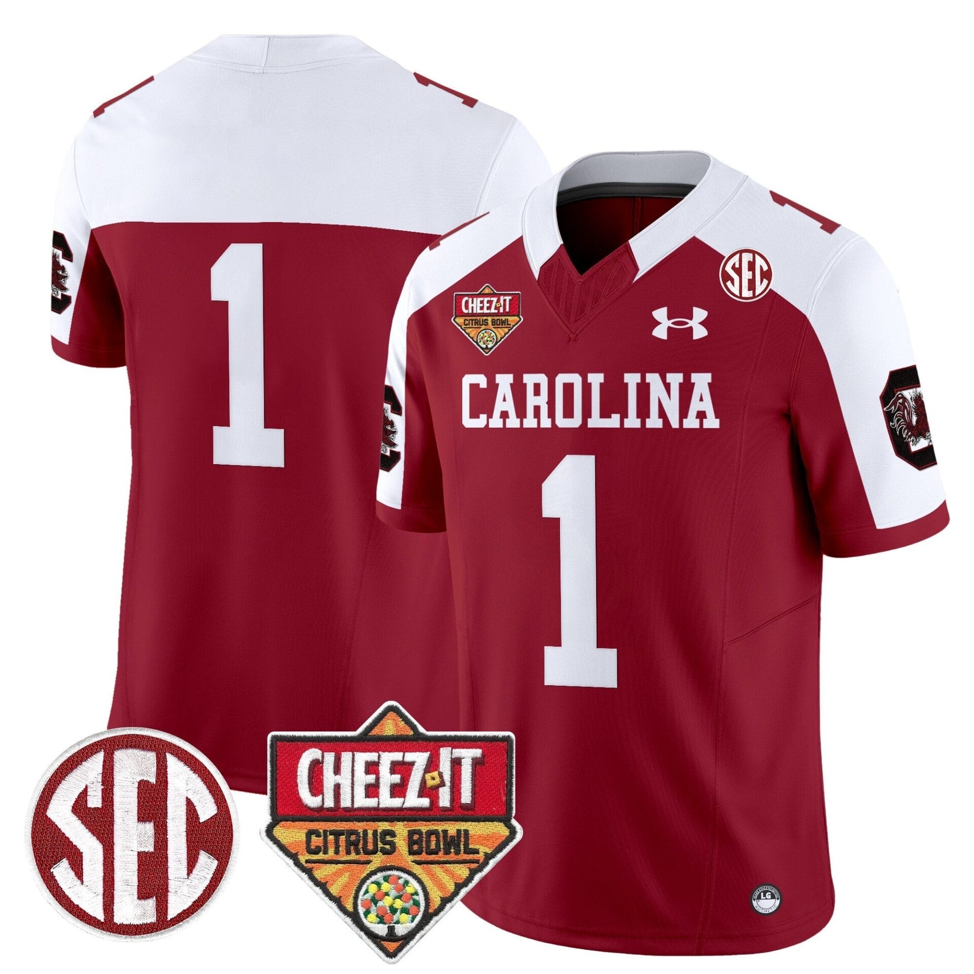 South Carolina Gamecocks 1980 Throwback Cheez-It Citrus Bowl Patch Vapor Limited Jersey - All Stitched - Image 32