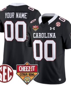 Alternative view of South Carolina Gamecocks 1980 Throwback Cheez-It Citrus Bowl Patch Vapor Limited Custom Jersey - All Stitched