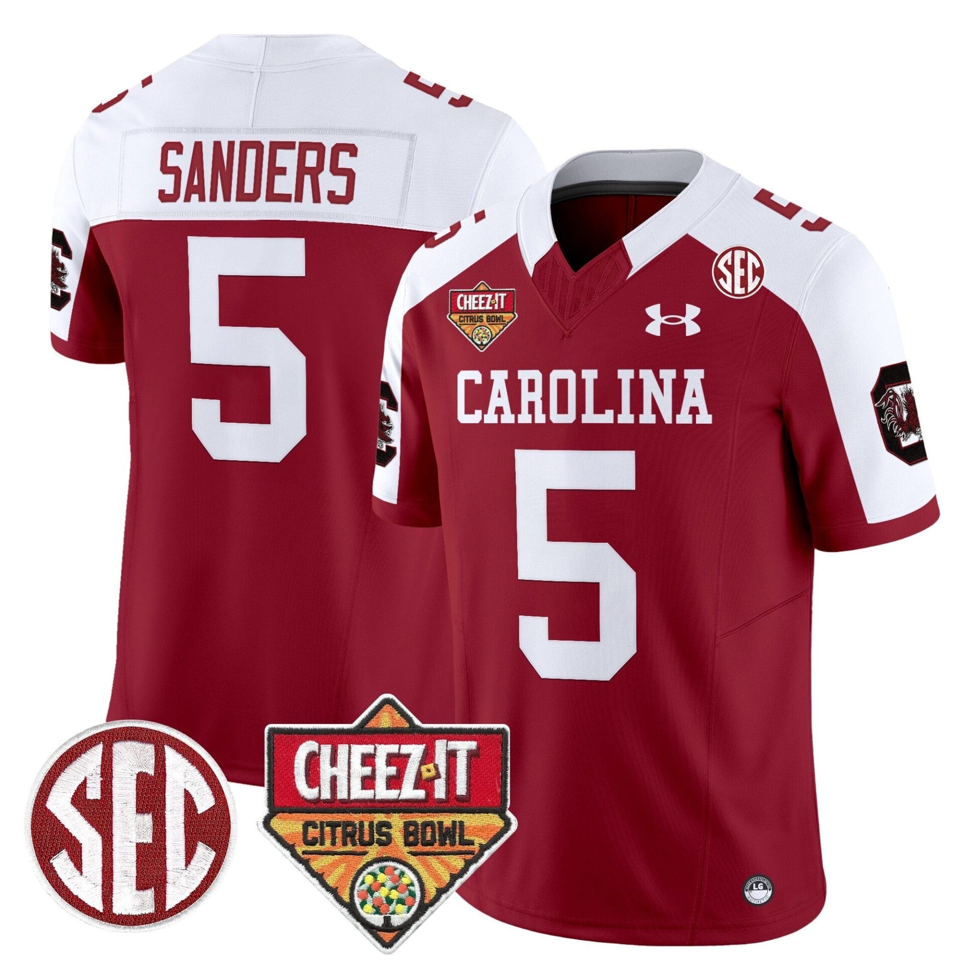 South Carolina Gamecocks 1980 Throwback Cheez-It Citrus Bowl Patch Vapor Limited Jersey - All Stitched - Image 27