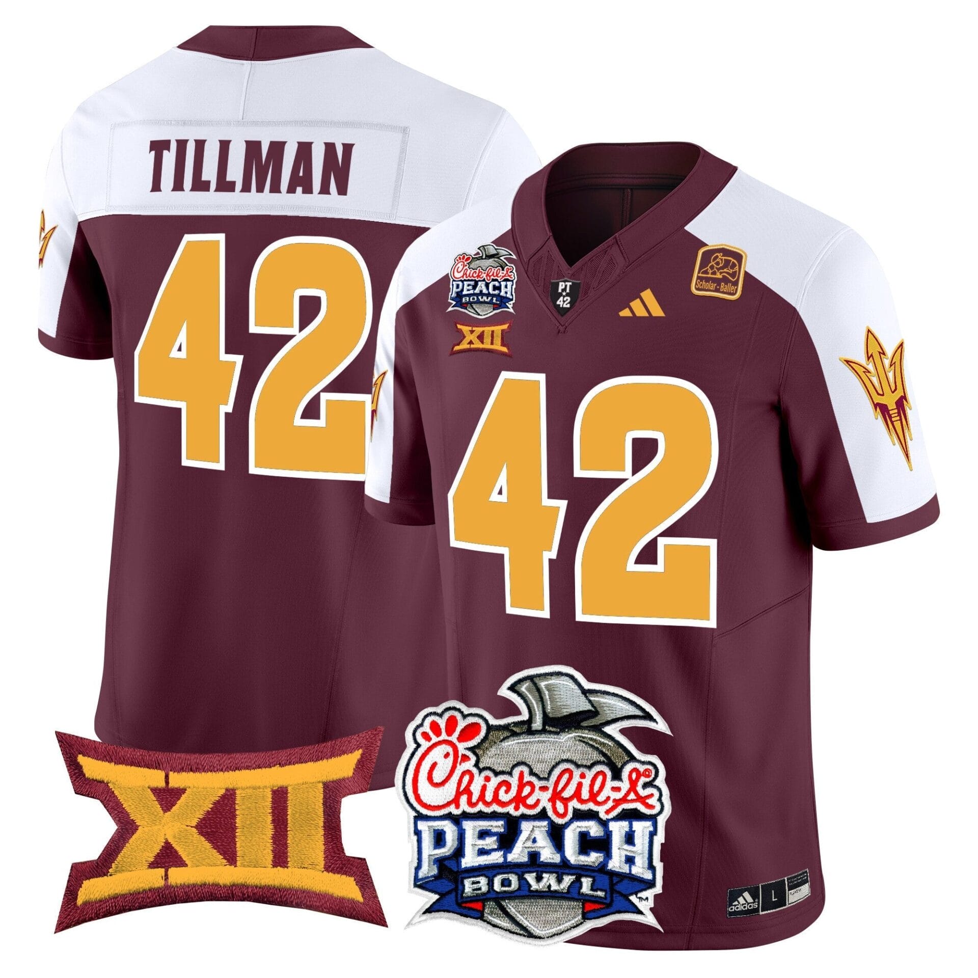 Arizona State Sun Devils 2025 Peach Bowl Vapor Limited Jersey - All Stitched - Image 6