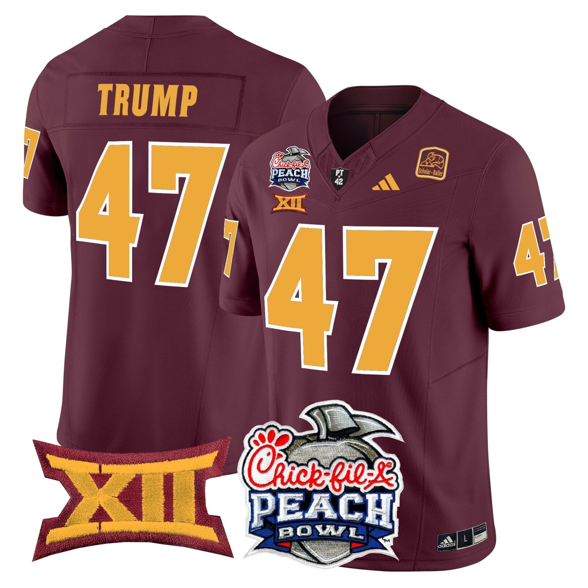 Arizona State Sun Devils 2025 Peach Bowl Vapor Limited Jersey - All Stitched - Image 23
