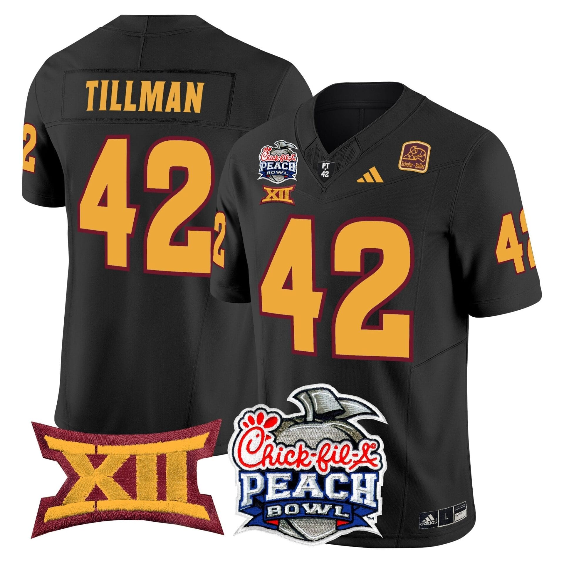 Arizona State Sun Devils 2025 Peach Bowl Vapor Limited Jersey - All Stitched - Image 46