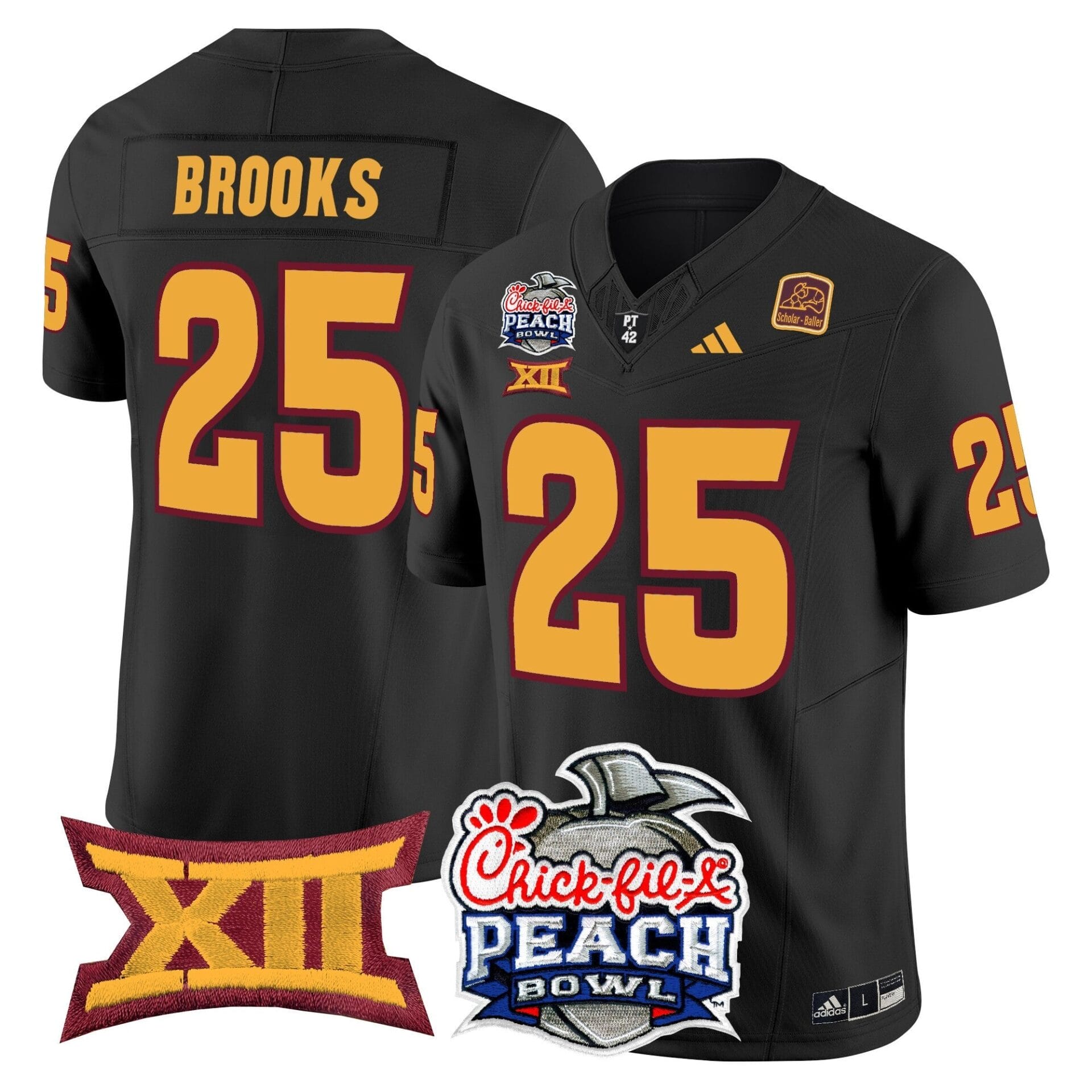 Arizona State Sun Devils 2025 Peach Bowl Vapor Limited Jersey - All Stitched - Image 45