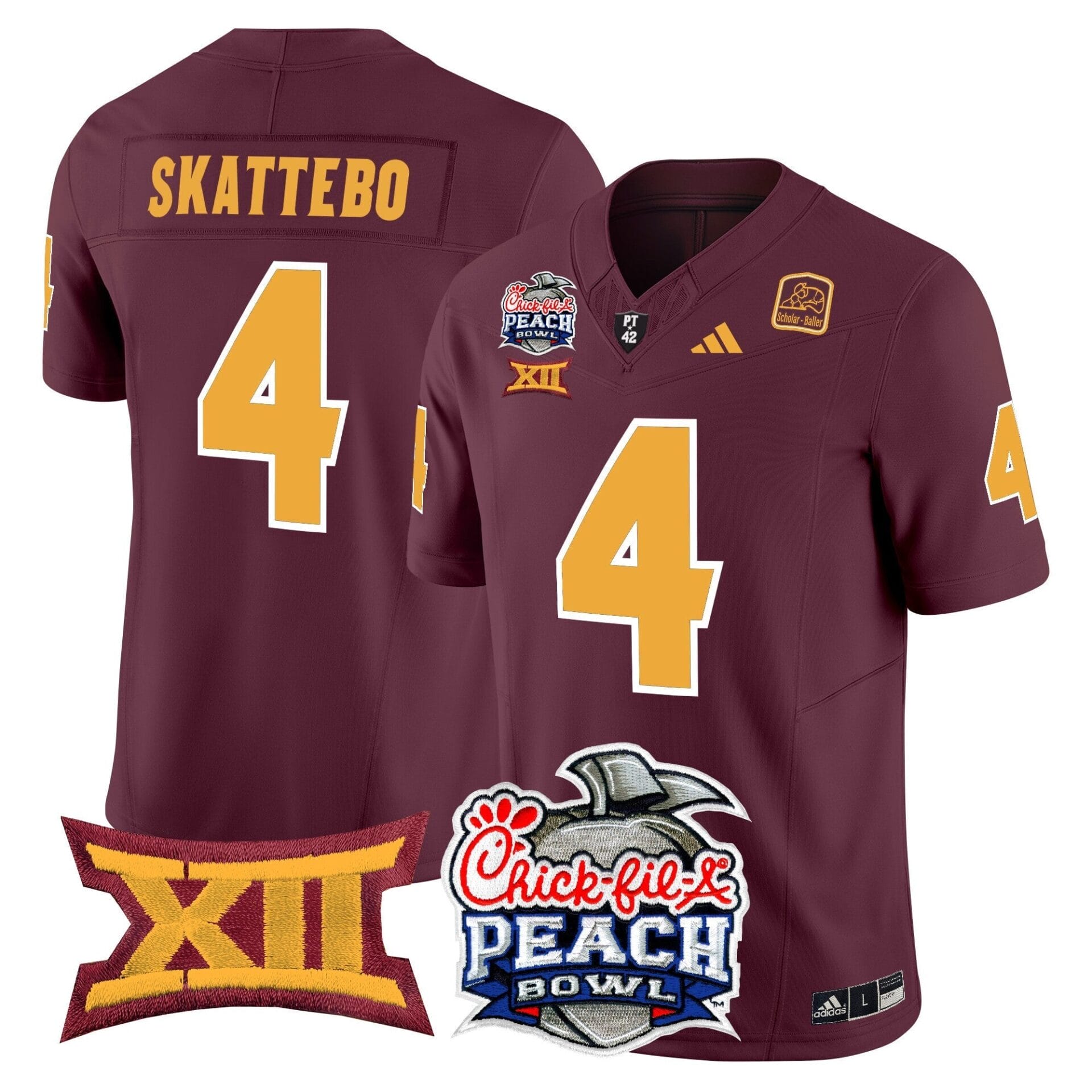 Arizona State Sun Devils 2025 Peach Bowl Vapor Limited Jersey - All Stitched - Image 18