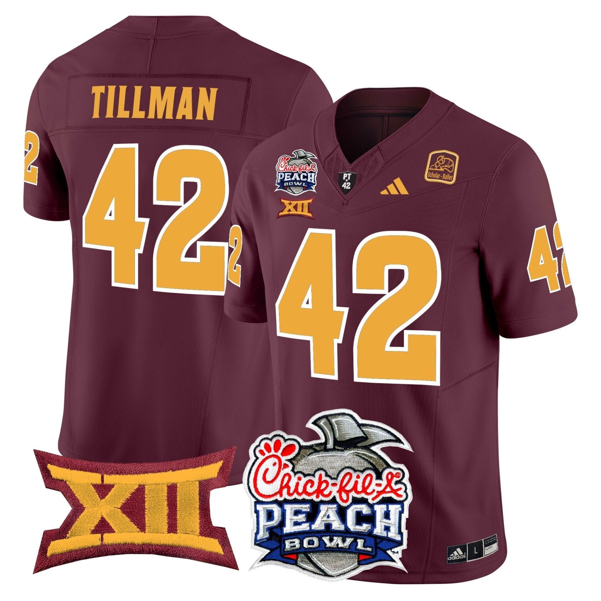 Arizona State Sun Devils 2025 Peach Bowl Vapor Limited Jersey - All Stitched - Image 22
