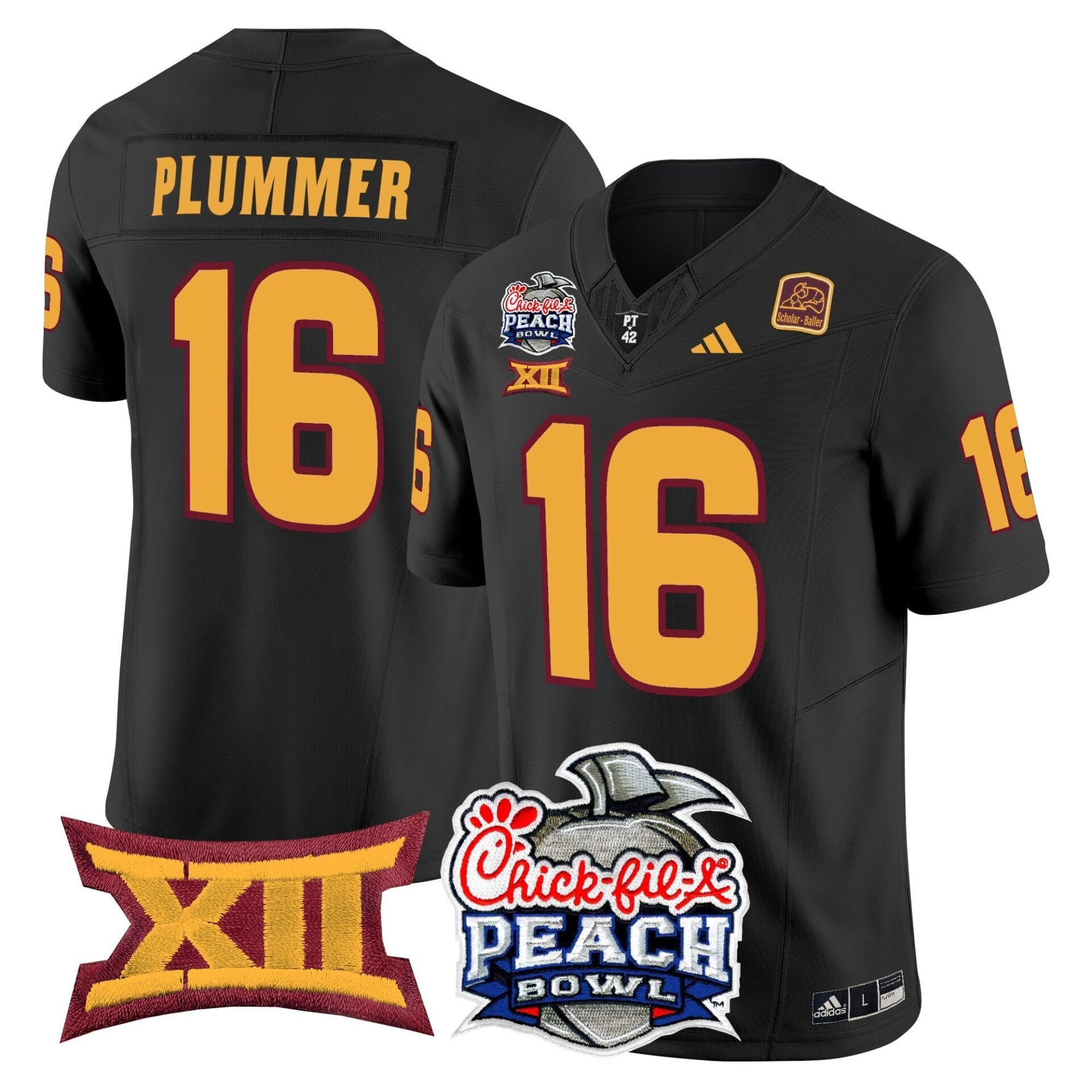 Arizona State Sun Devils 2025 Peach Bowl Vapor Limited Jersey - All Stitched - Image 44