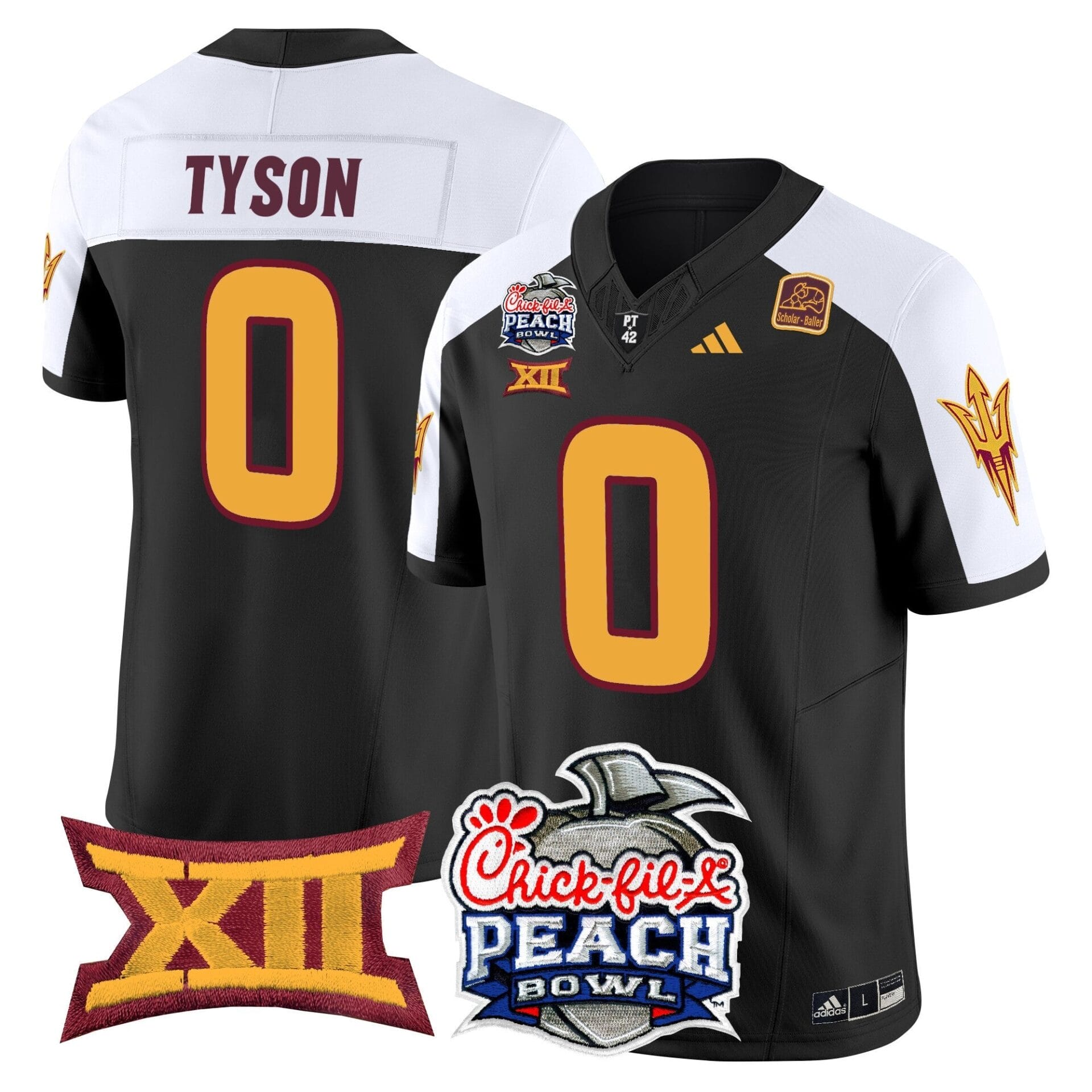 Arizona State Sun Devils 2025 Peach Bowl Vapor Limited Jersey - All Stitched - Image 11