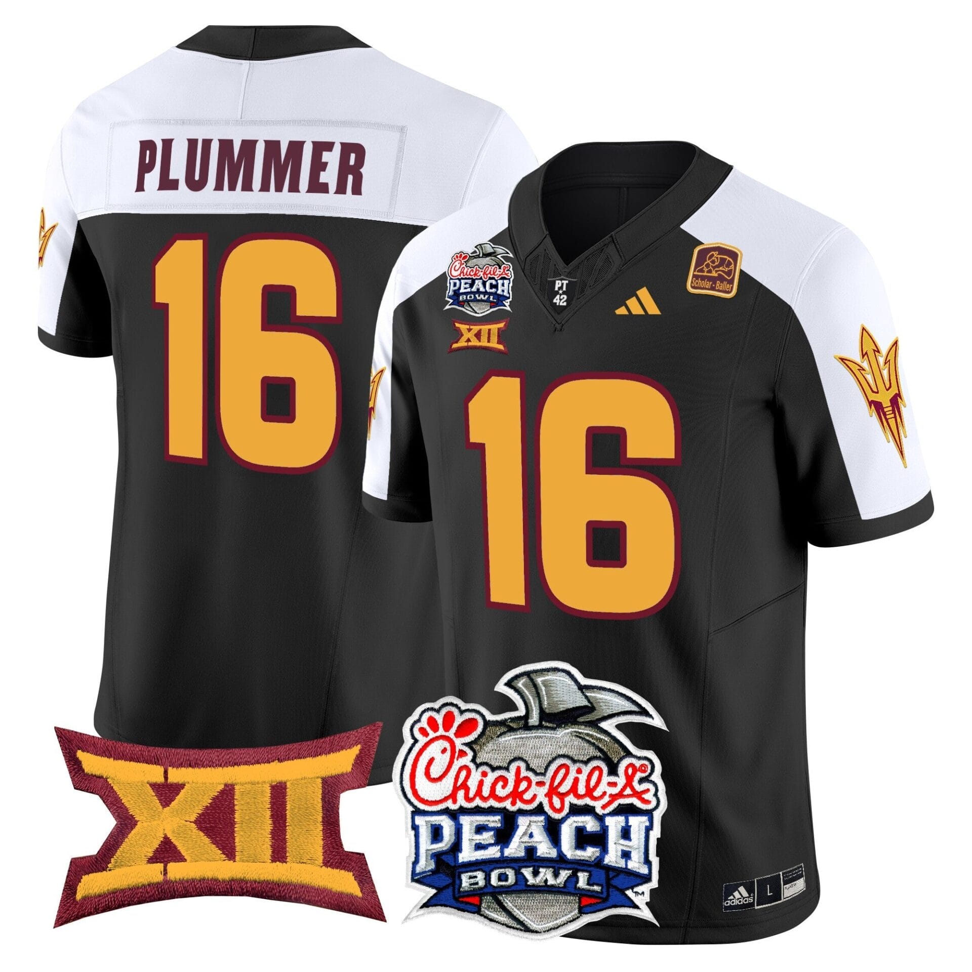 Arizona State Sun Devils 2025 Peach Bowl Vapor Limited Jersey - All Stitched - Image 12