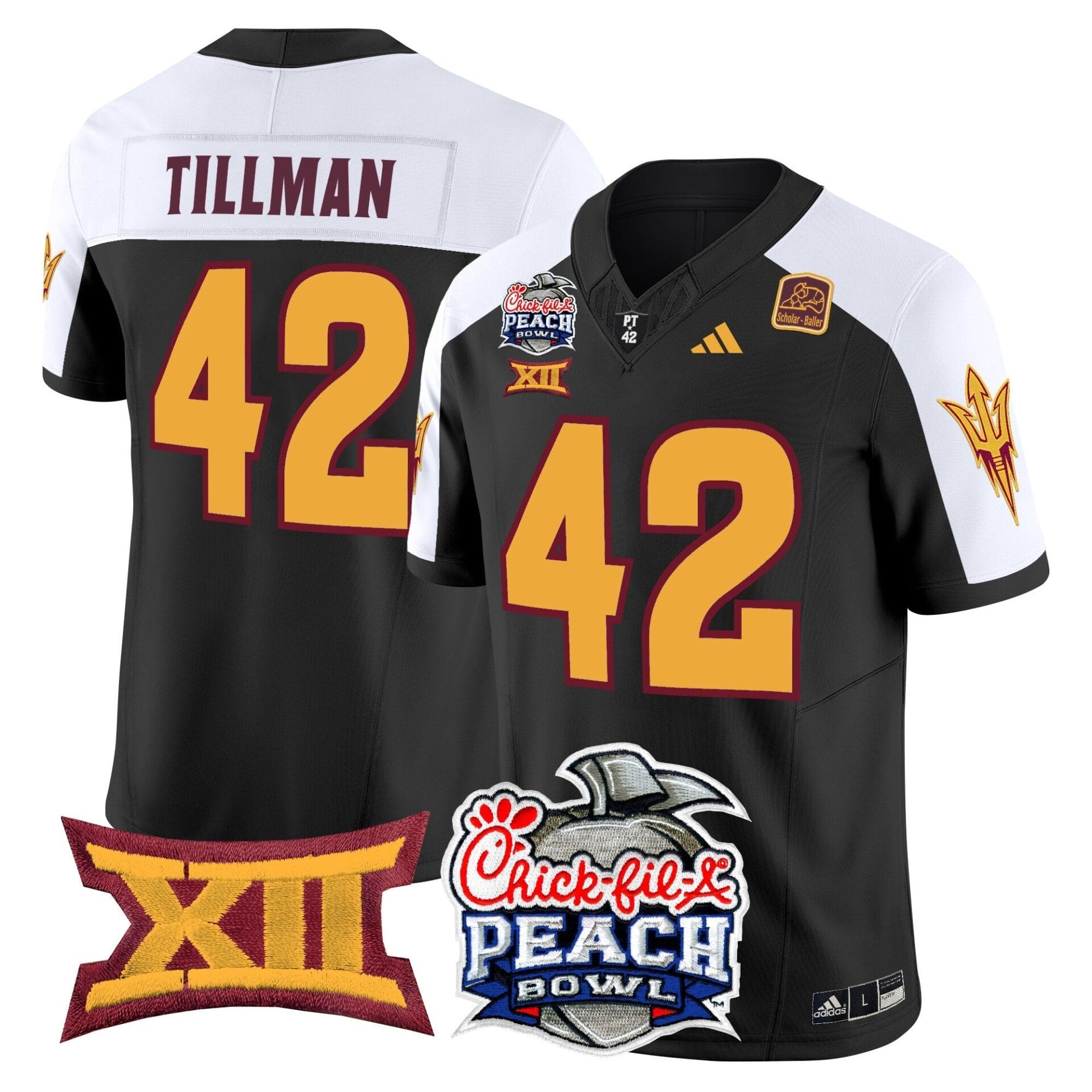 Arizona State Sun Devils 2025 Peach Bowl Vapor Limited Jersey - All Stitched - Image 14