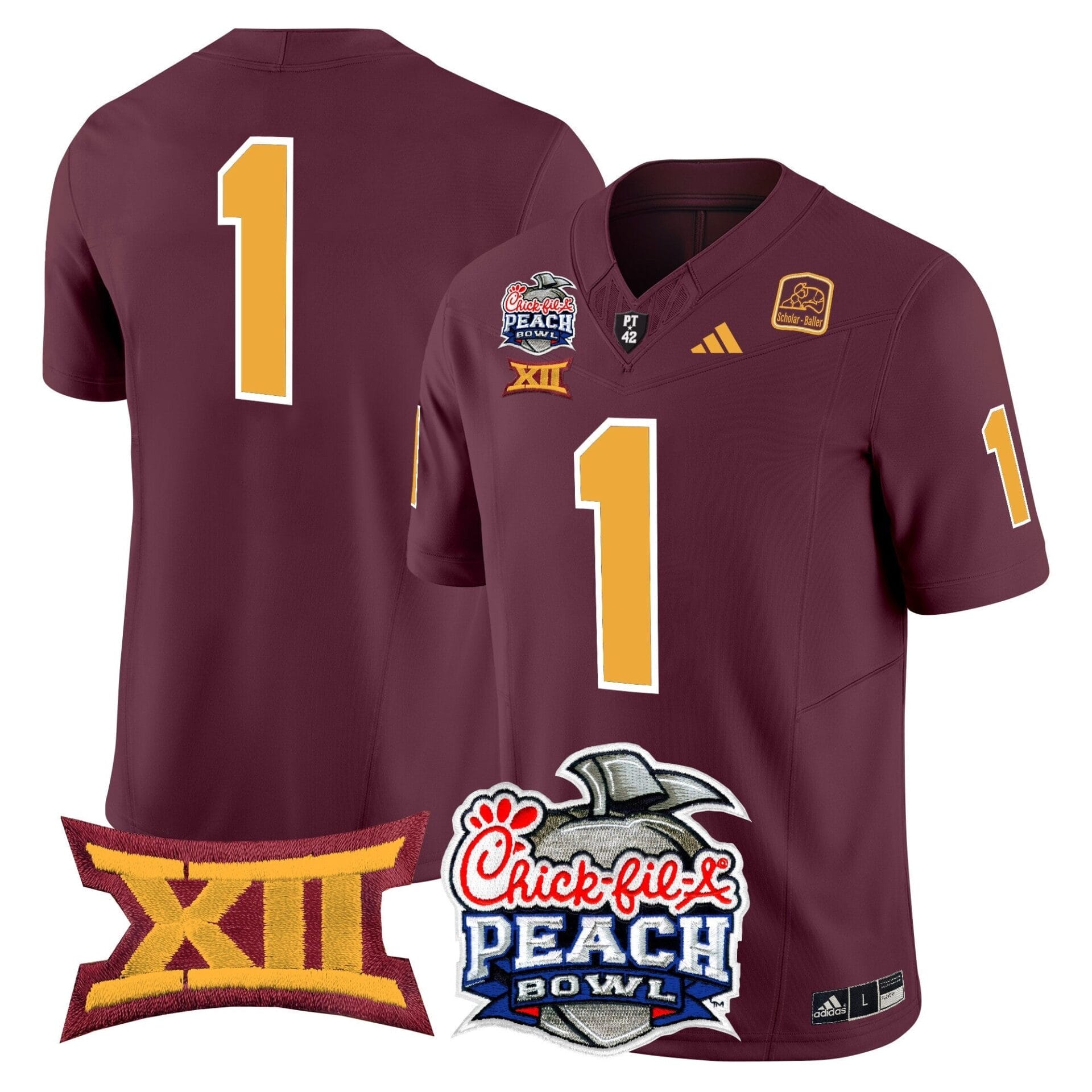 Arizona State Sun Devils 2025 Peach Bowl Vapor Limited Jersey - All Stitched - Image 24