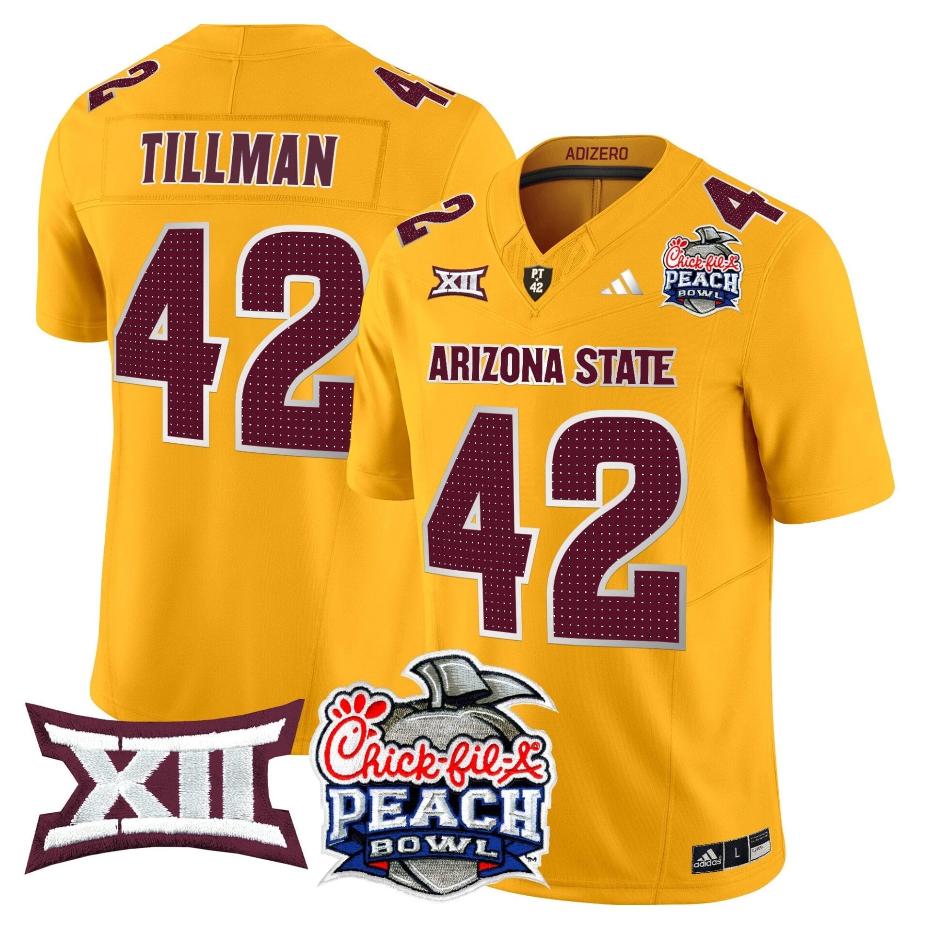 Arizona State Sun Devils 2025 Peach Bowl Vapor Limited Jersey - All Stitched - Image 6