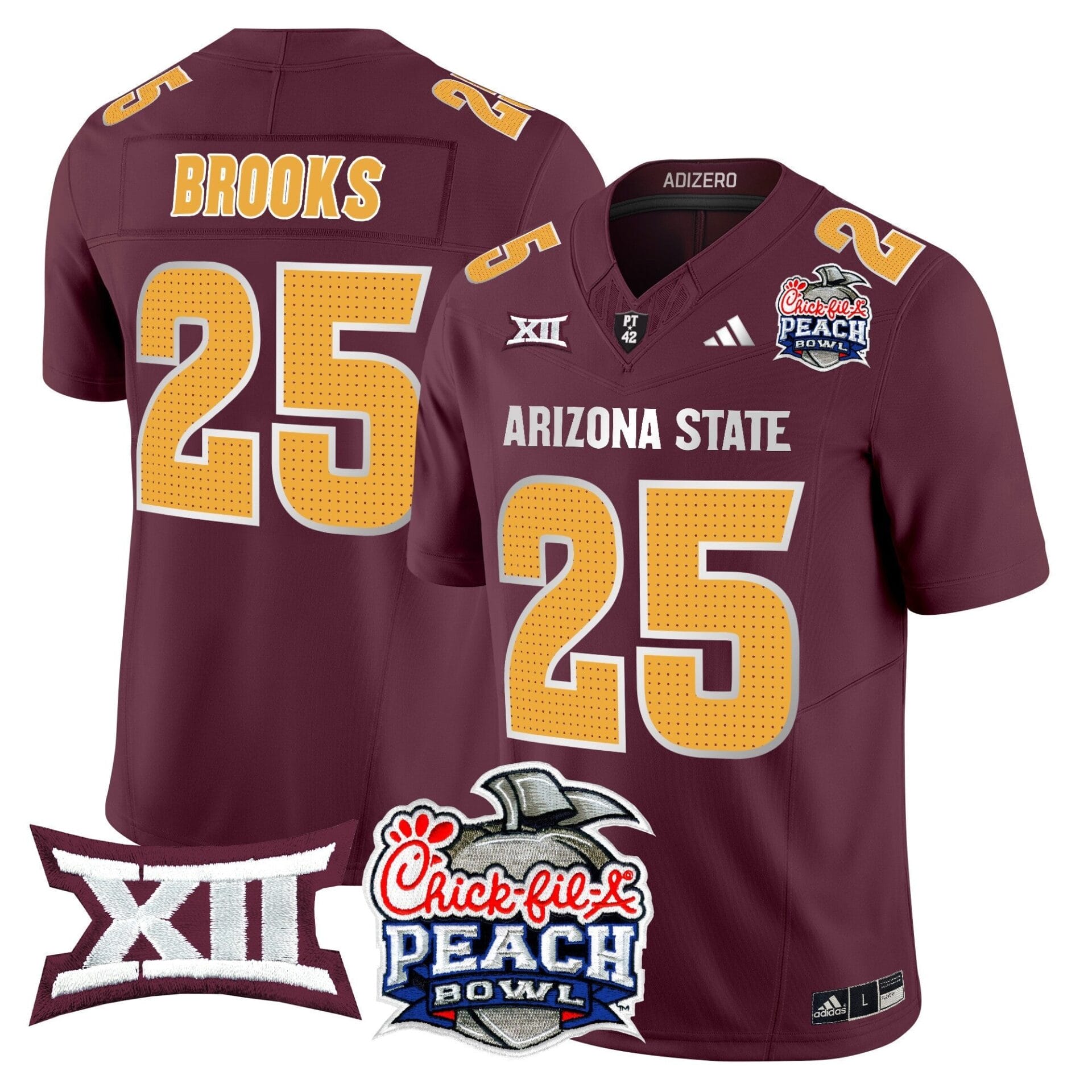 Arizona State Sun Devils 2025 Peach Bowl Vapor Limited Jersey - All Stitched - Image 37