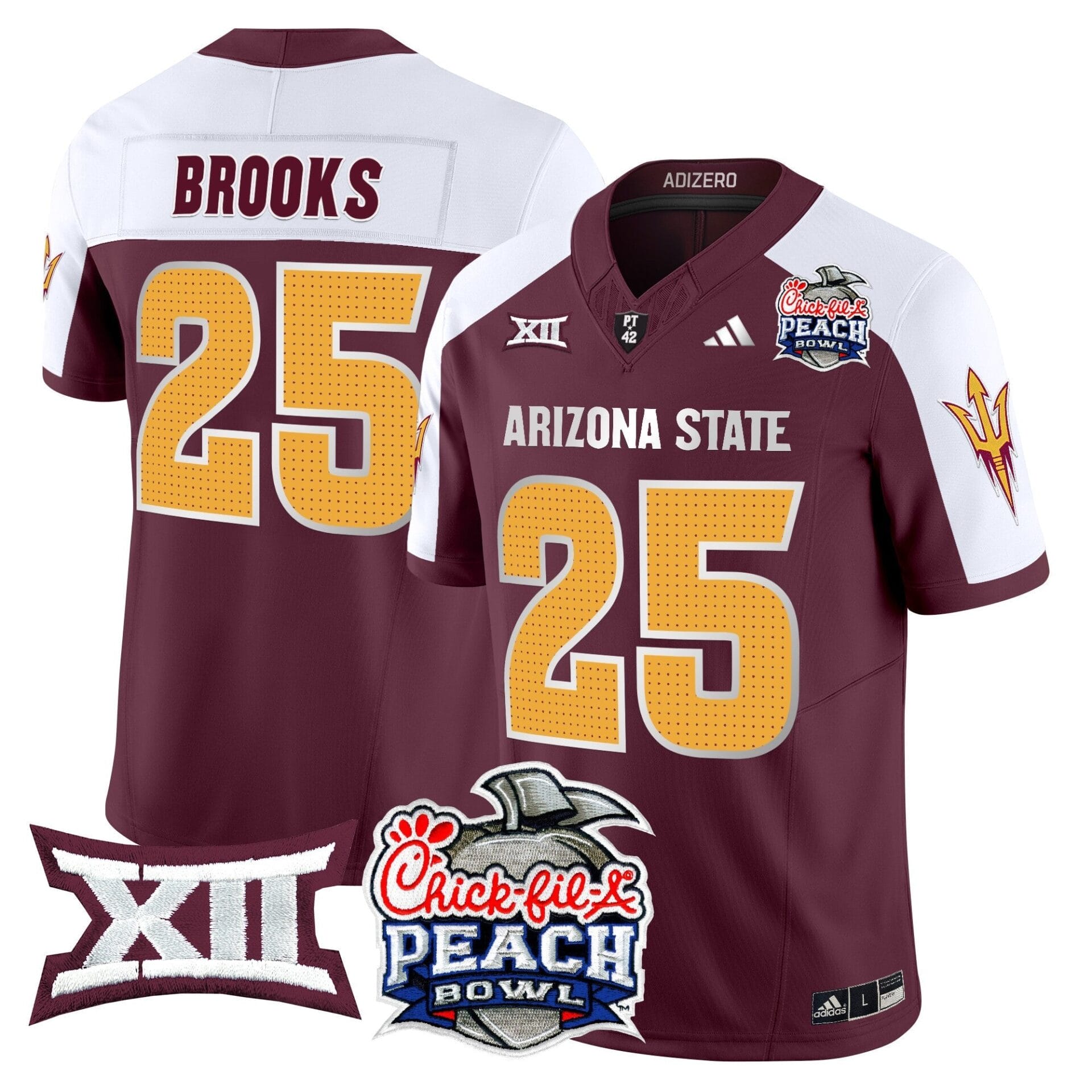 Arizona State Sun Devils 2025 Peach Bowl Vapor Limited Jersey - All Stitched - Image 29