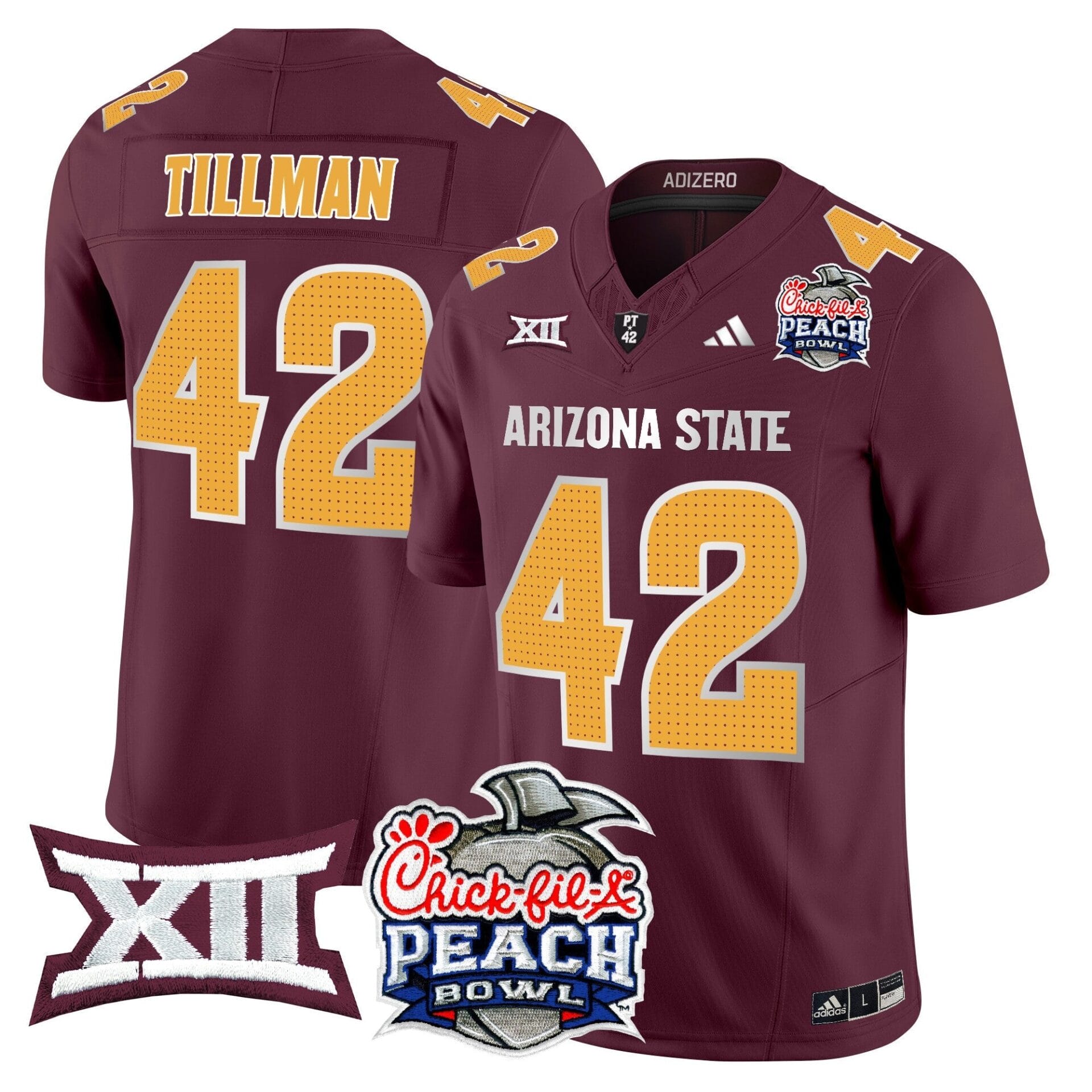 Arizona State Sun Devils 2025 Peach Bowl Vapor Limited Jersey - All Stitched - Image 38