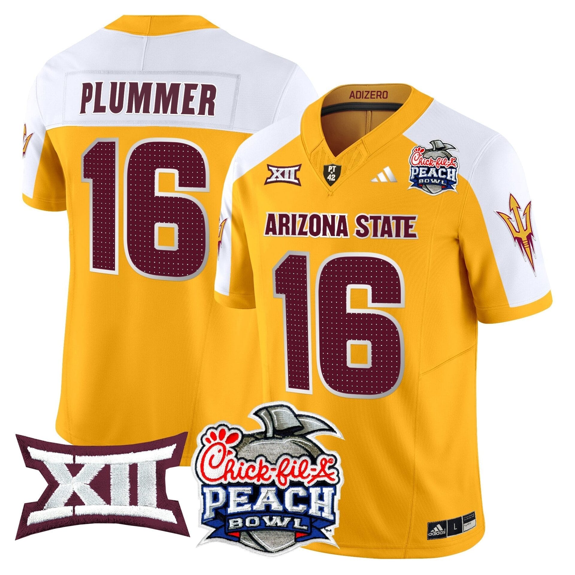 Arizona State Sun Devils 2025 Peach Bowl Vapor Limited Jersey - All Stitched - Image 12